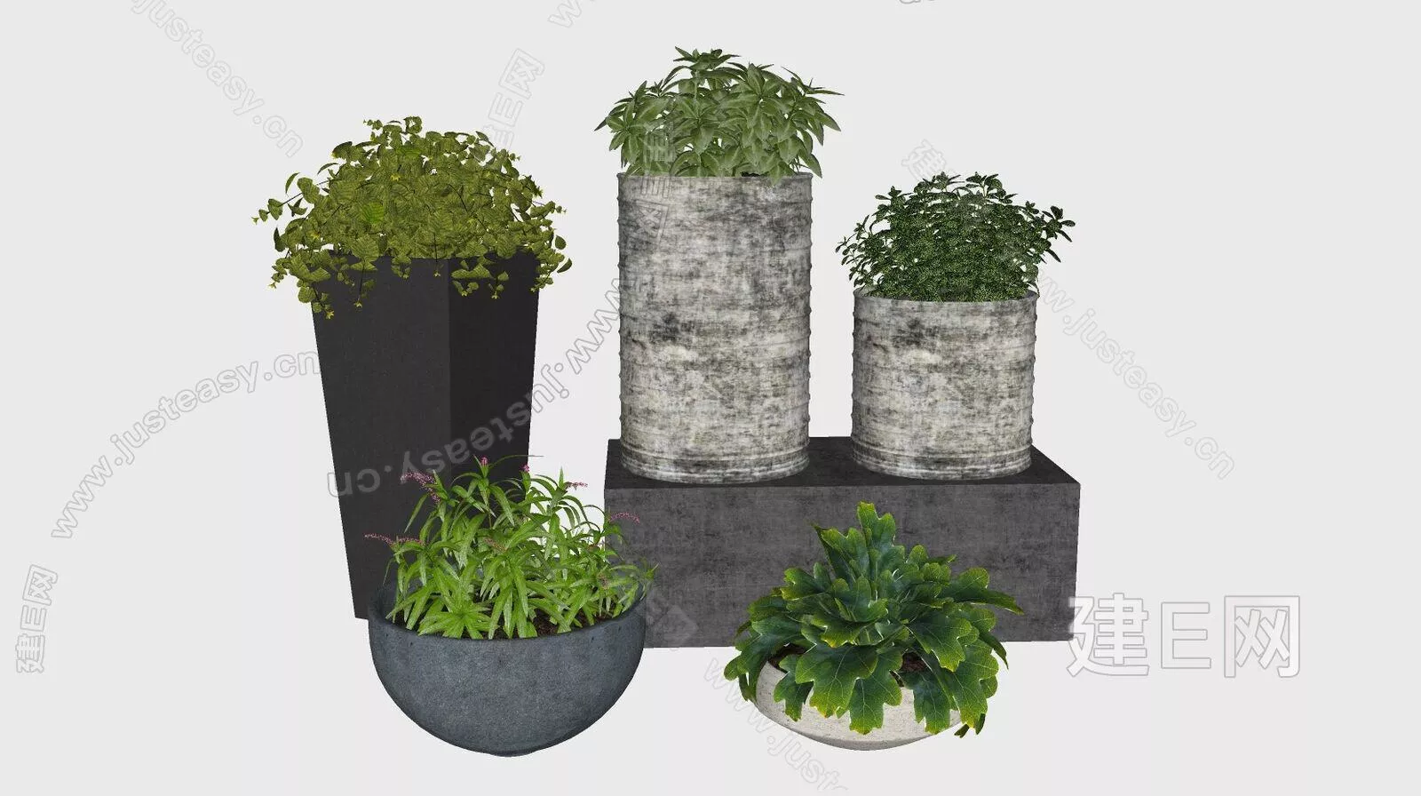 MODERN POTTED PLANT - SKETCHUP 3D MODEL - ENSCAPE - 113197328
