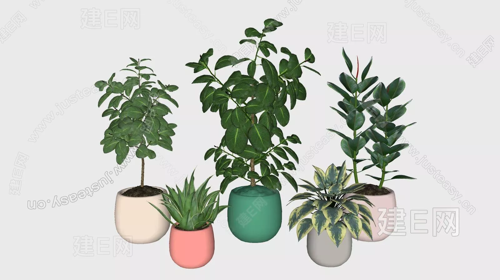 MODERN POTTED PLANT - SKETCHUP 3D MODEL - ENSCAPE - 113197329