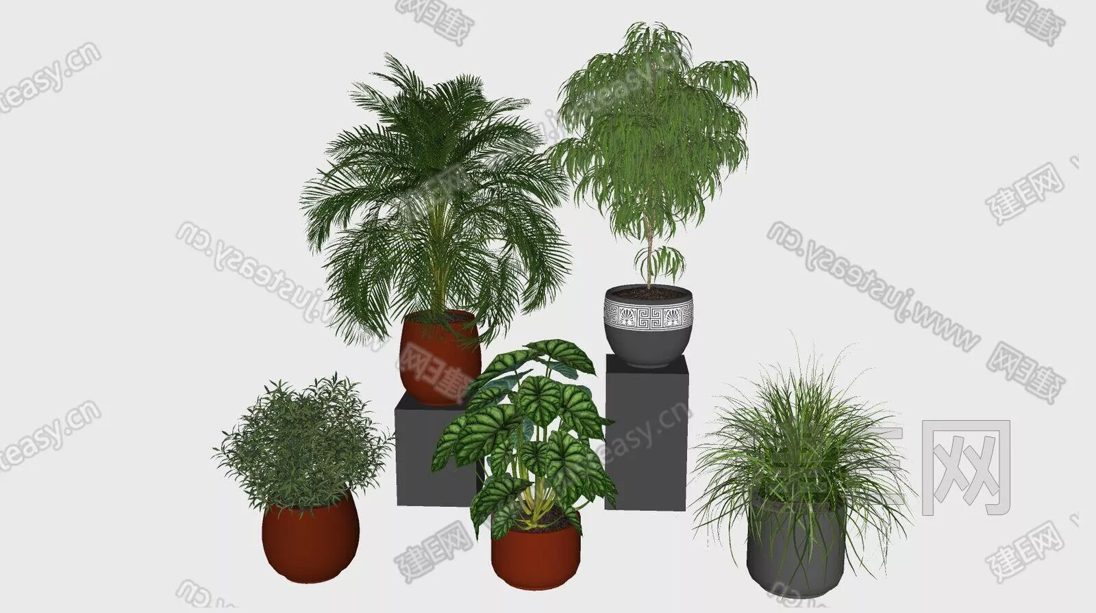 MODERN POTTED PLANT - SKETCHUP 3D MODEL - ENSCAPE - 113197345