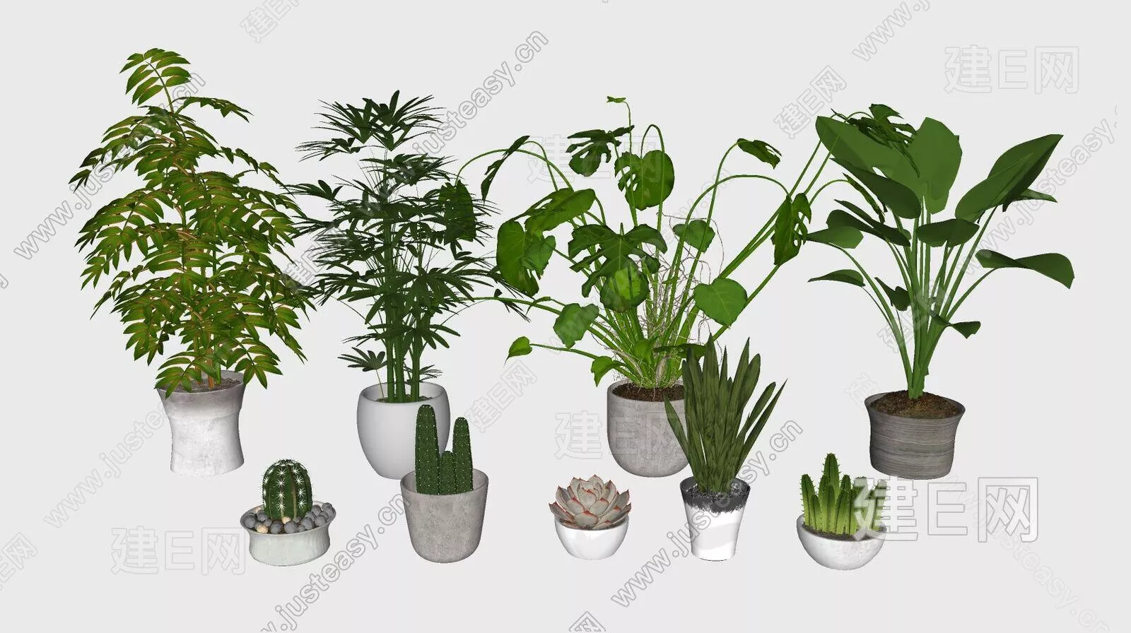 MODERN POTTED PLANT - SKETCHUP 3D MODEL - ENSCAPE - 113197440