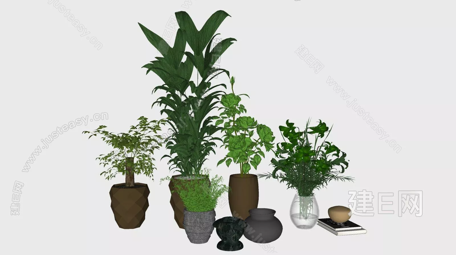 MODERN POTTED PLANT - SKETCHUP 3D MODEL - ENSCAPE - 113197441