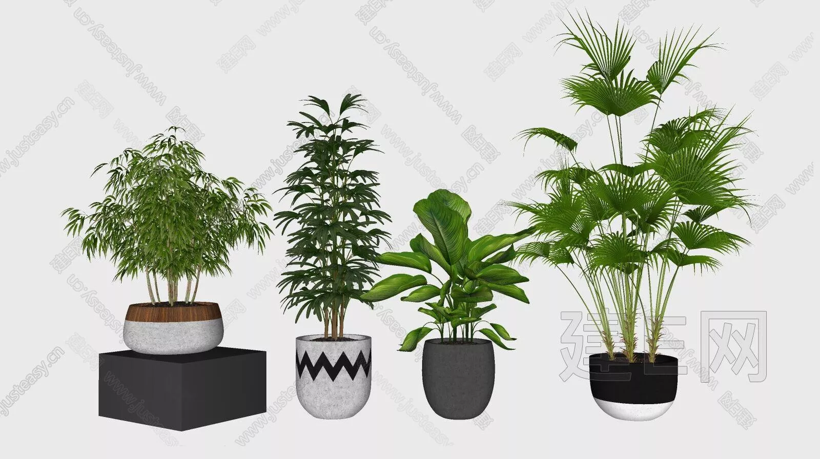 MODERN POTTED PLANT - SKETCHUP 3D MODEL - ENSCAPE - 113197457
