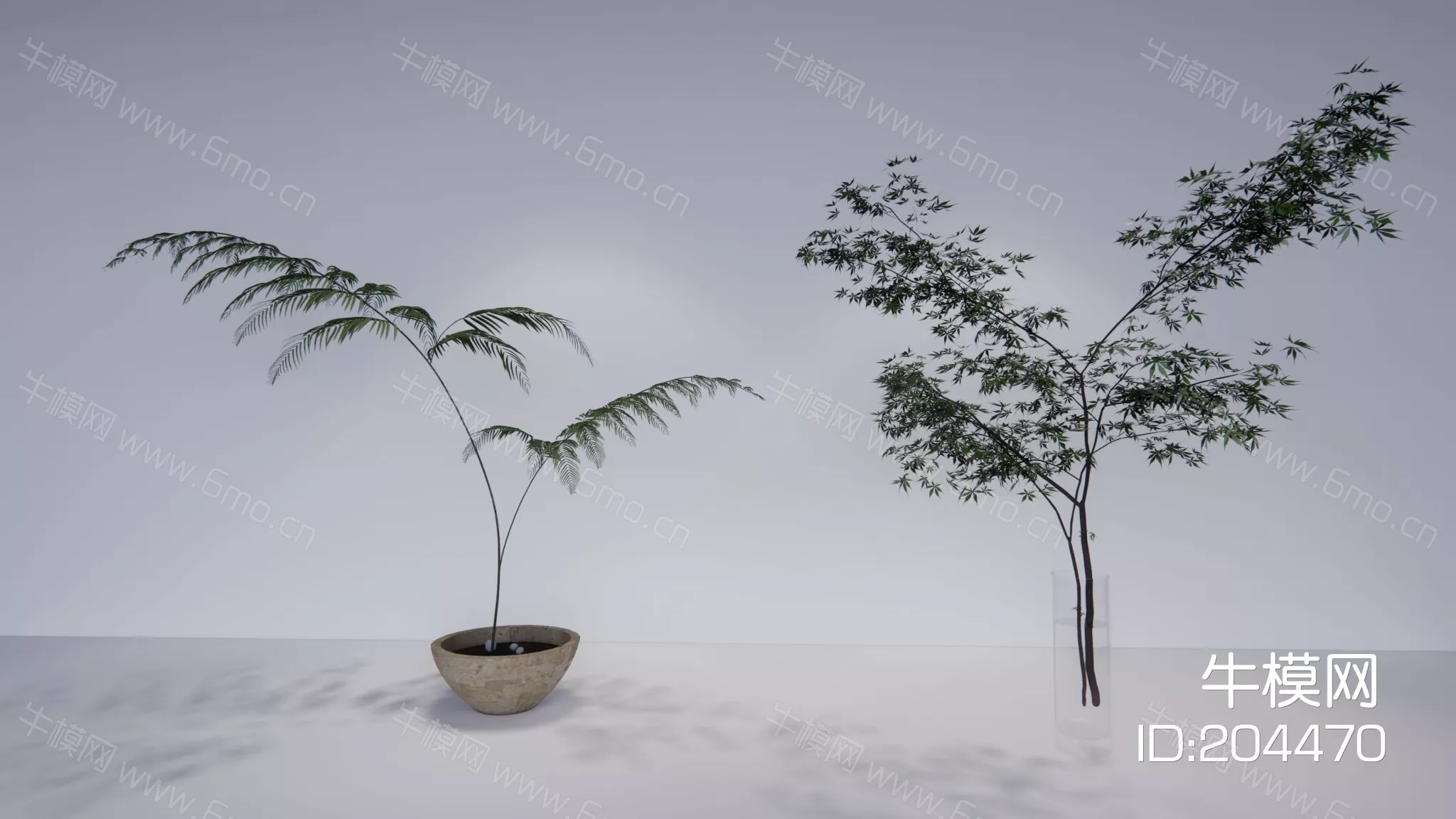 MODERN POTTED PLANT - SKETCHUP 3D MODEL - ENSCAPE - 204470