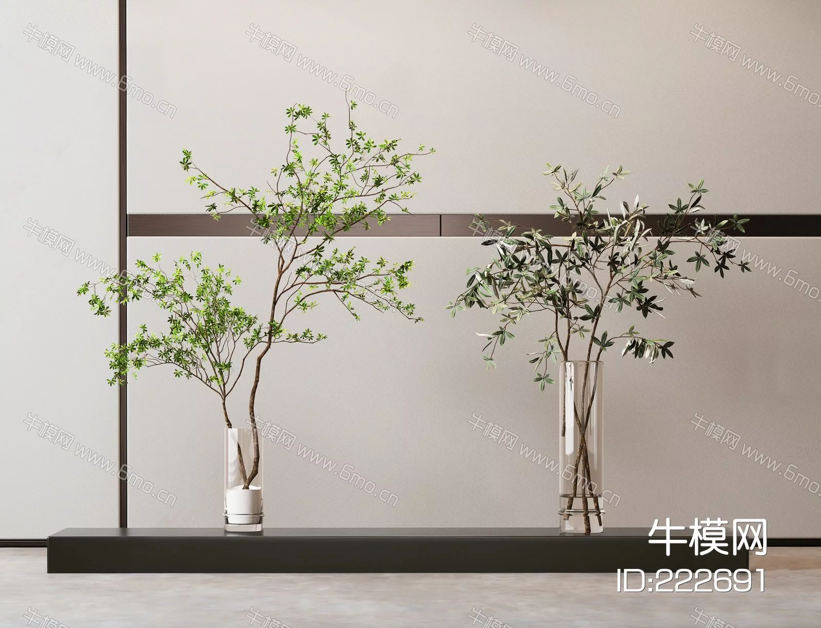 MODERN POTTED PLANT - SKETCHUP 3D MODEL - ENSCAPE - 222691