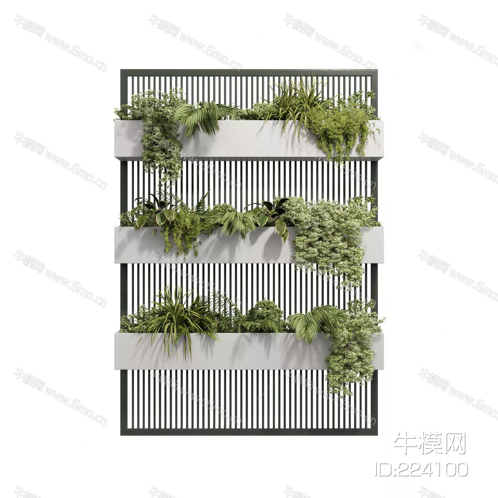 MODERN POTTED PLANT - SKETCHUP 3D MODEL - ENSCAPE - 224100