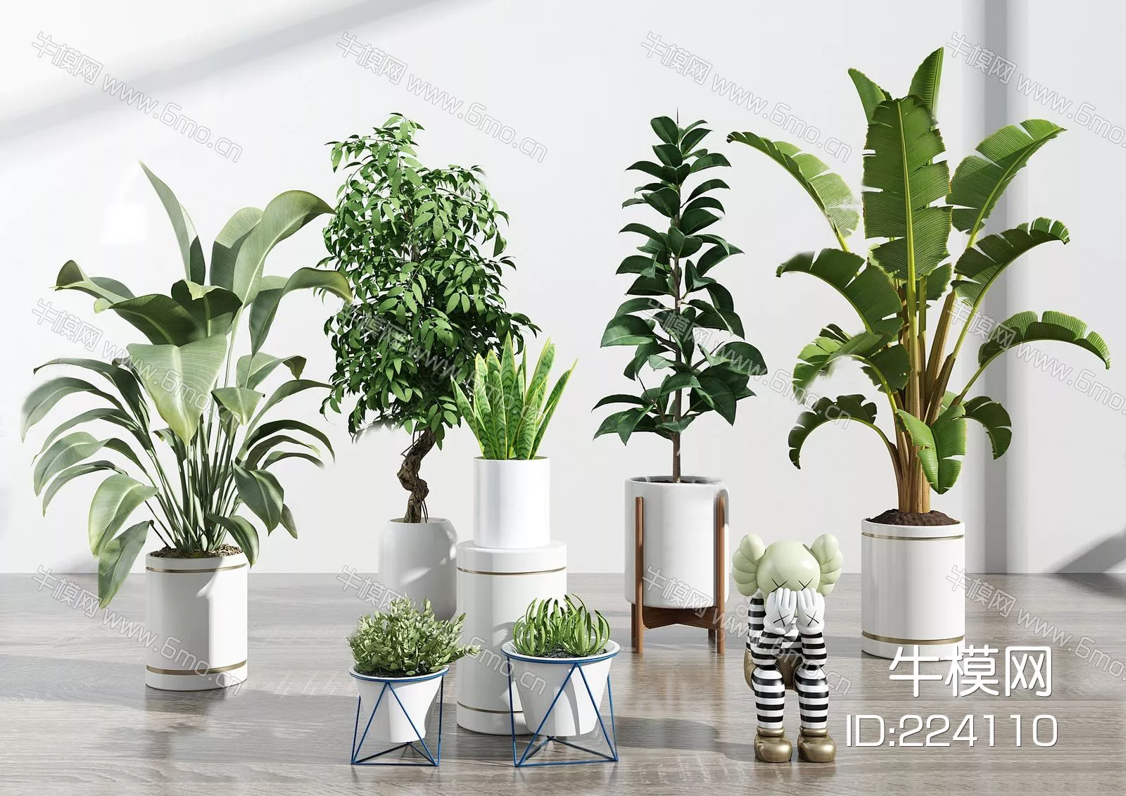 MODERN POTTED PLANT - SKETCHUP 3D MODEL - ENSCAPE - 224110