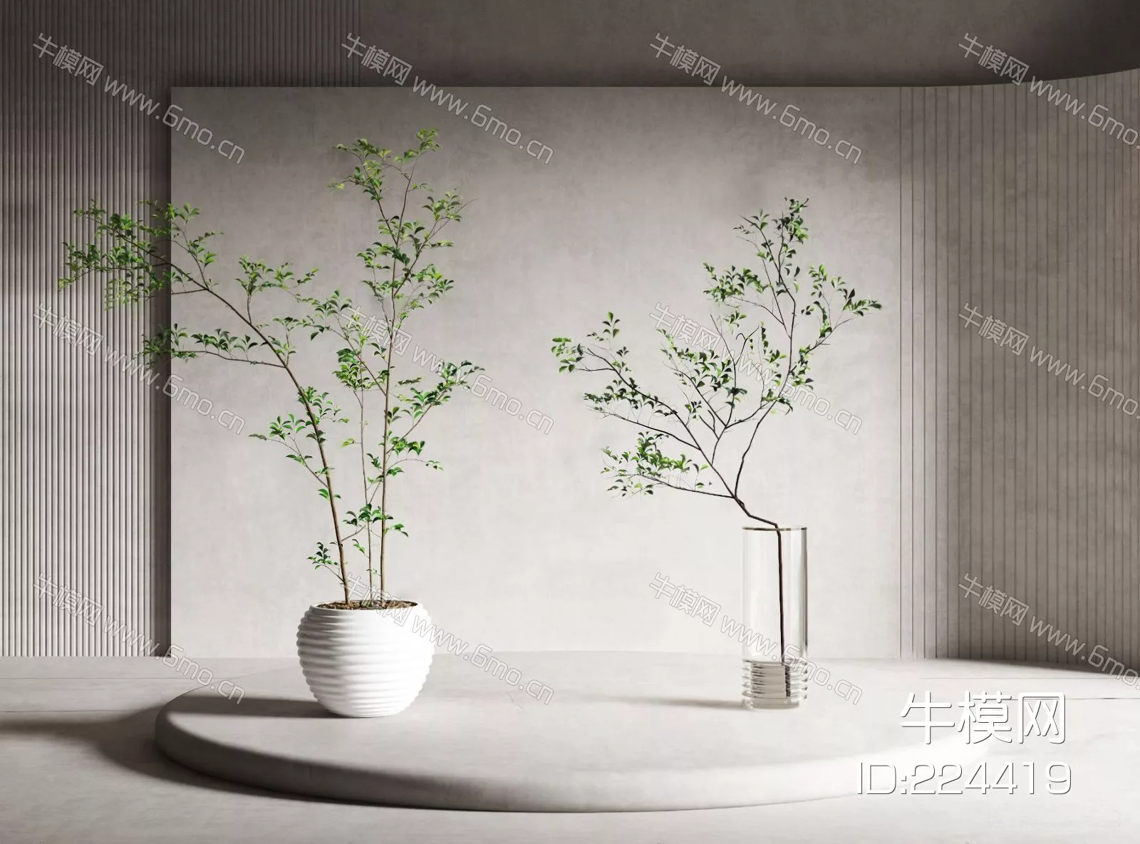 MODERN POTTED PLANT - SKETCHUP 3D MODEL - ENSCAPE - 224419