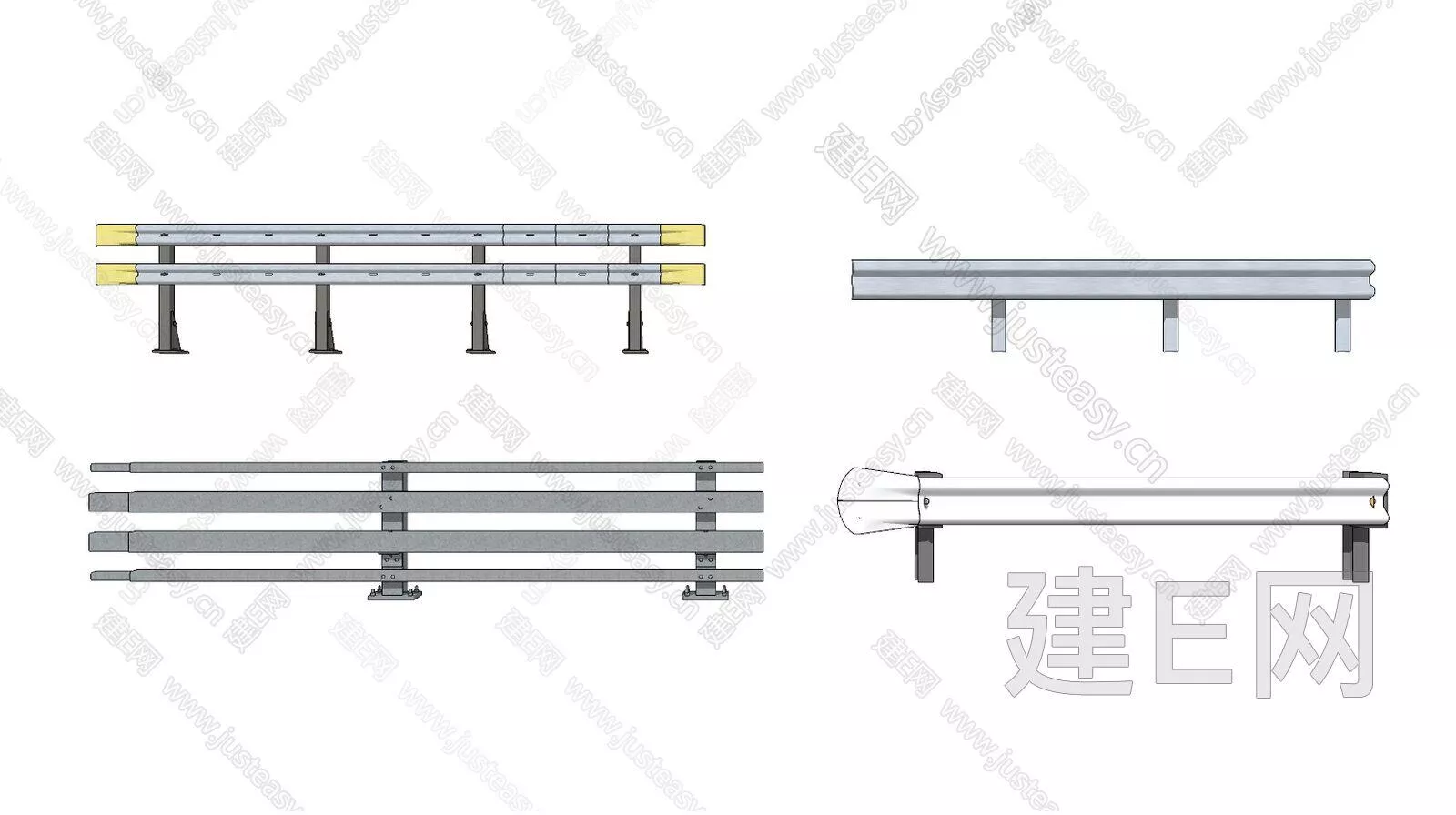 MODERN RAILING - SKETCHUP 3D MODEL - ENSCAPE - 105595040