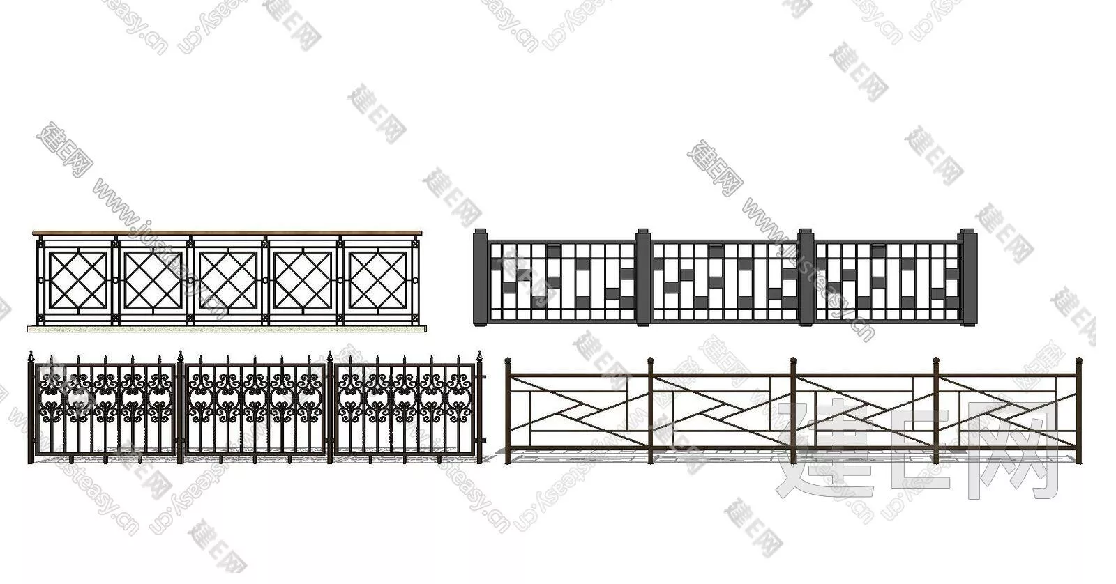 MODERN RAILING - SKETCHUP 3D MODEL - ENSCAPE - 112410912