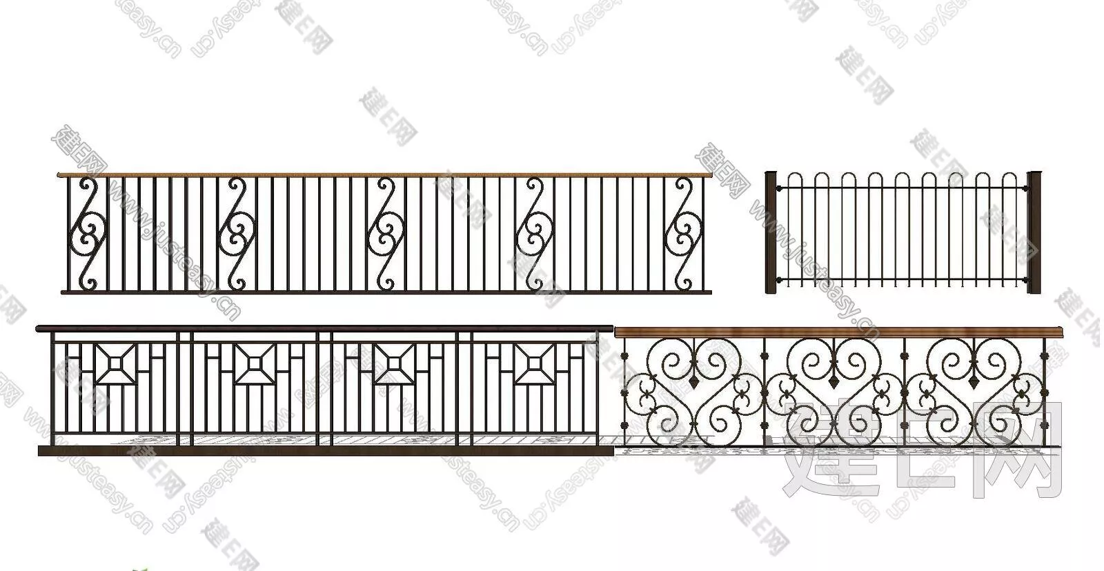 MODERN RAILING - SKETCHUP 3D MODEL - ENSCAPE - 112410928