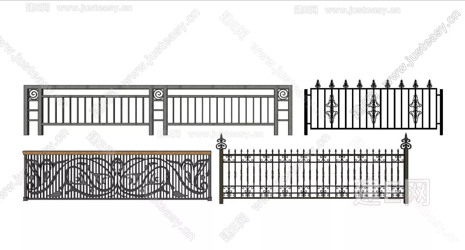 MODERN RAILING - SKETCHUP 3D MODEL - ENSCAPE - 112410944