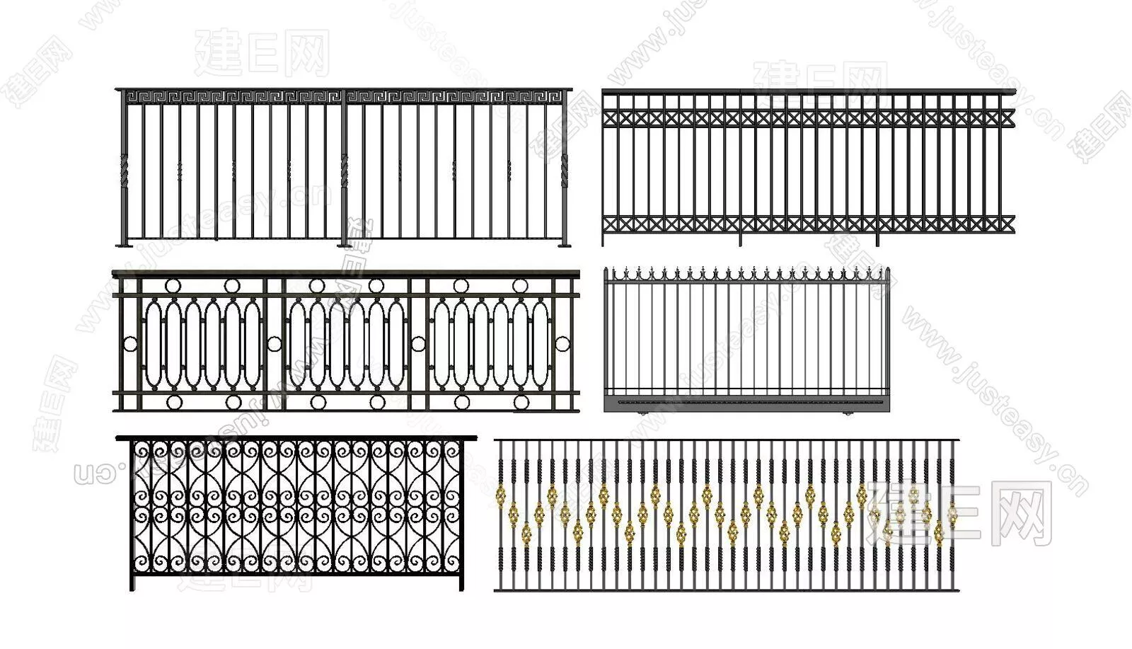 MODERN RAILING - SKETCHUP 3D MODEL - ENSCAPE - 112410977