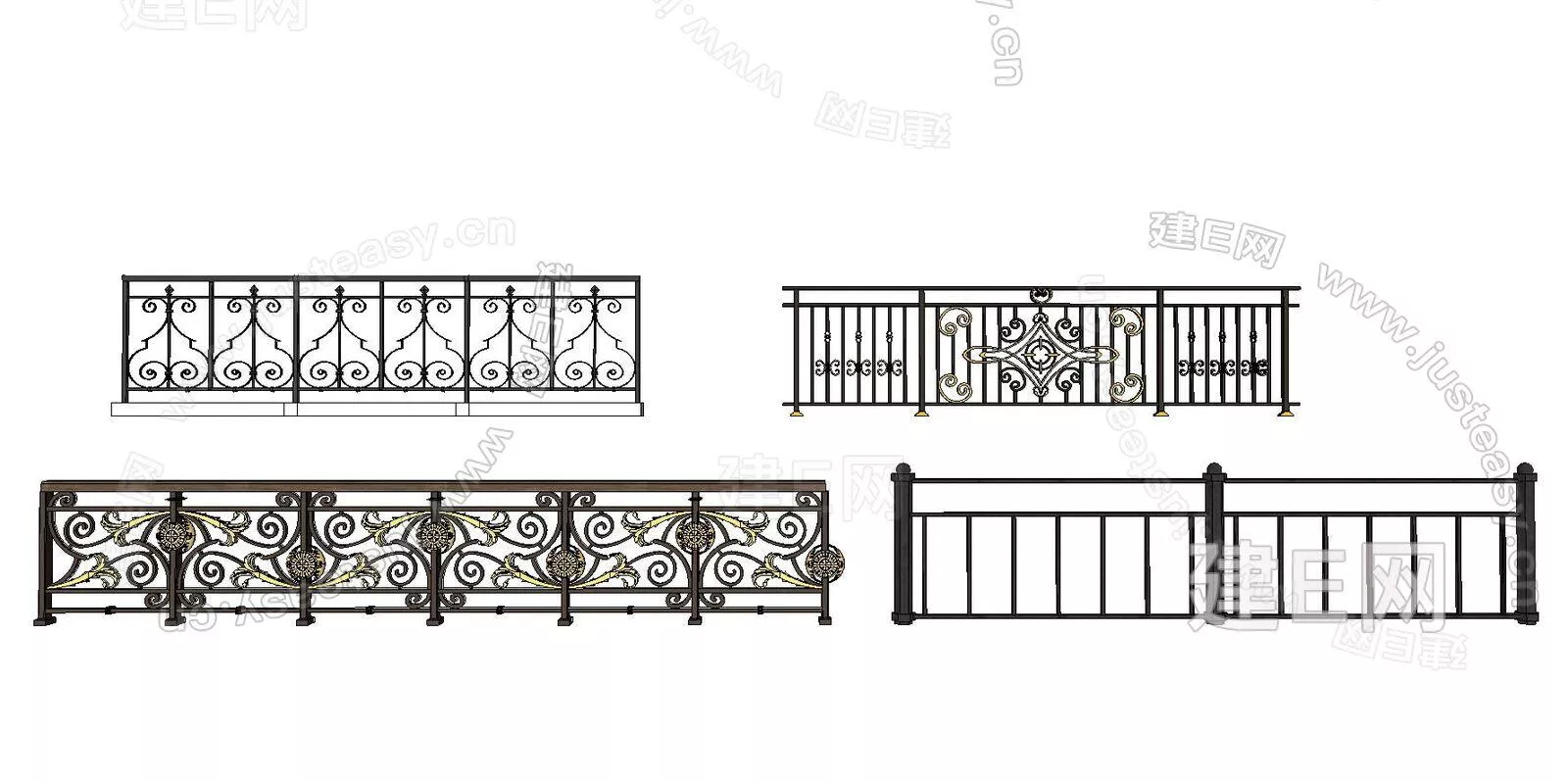 MODERN RAILING - SKETCHUP 3D MODEL - ENSCAPE - 112410992