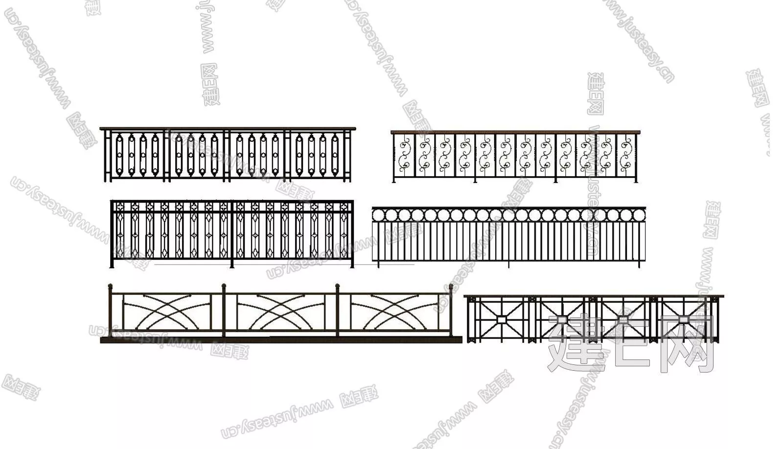 MODERN RAILING - SKETCHUP 3D MODEL - ENSCAPE - 112411008