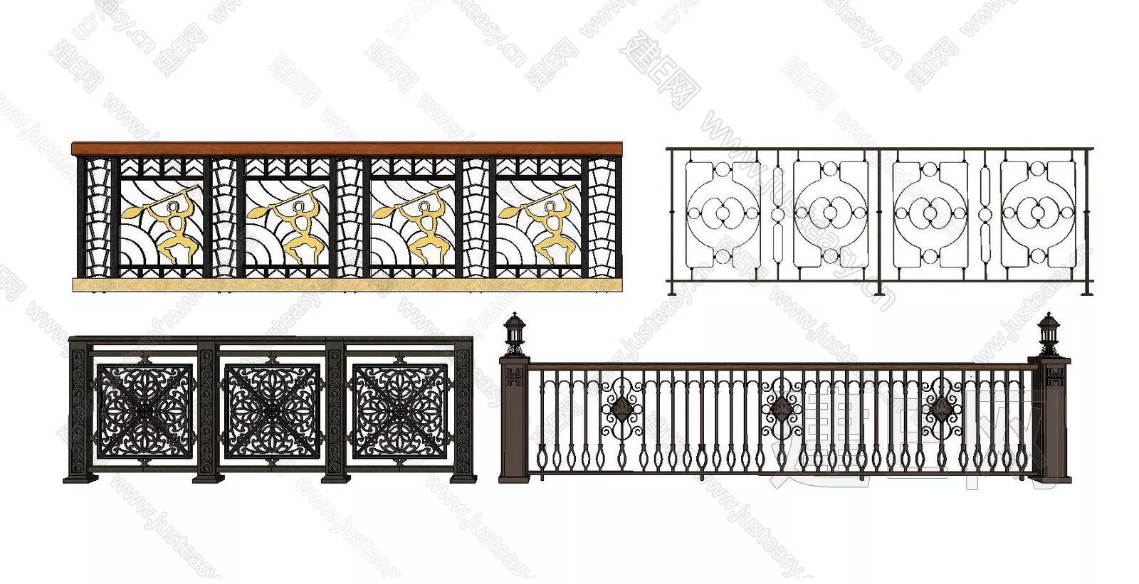 MODERN RAILING - SKETCHUP 3D MODEL - ENSCAPE - 112411027