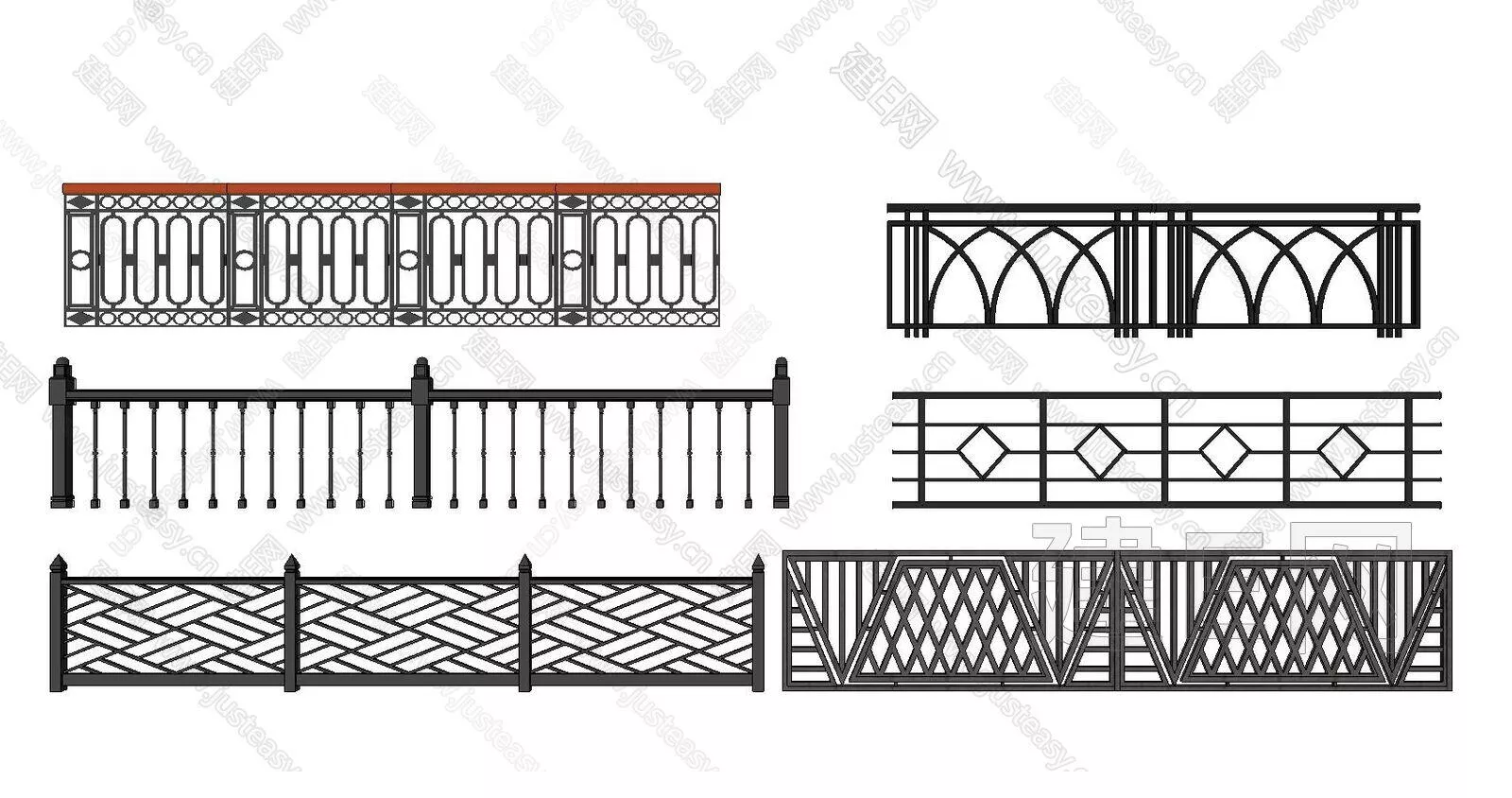 MODERN RAILING - SKETCHUP 3D MODEL - ENSCAPE - 112411056