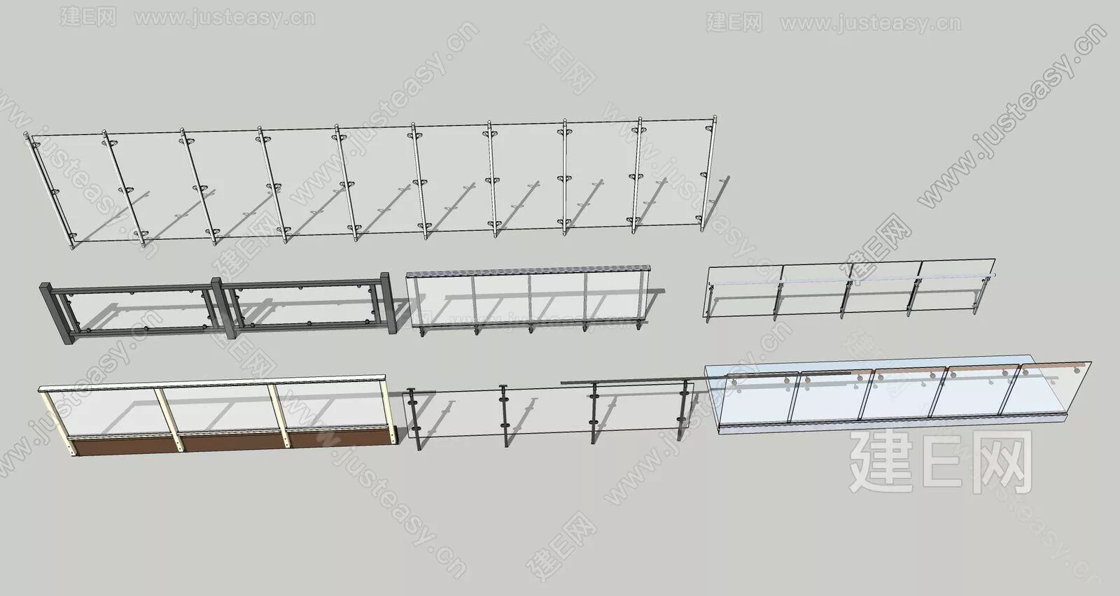 MODERN RAILING - SKETCHUP 3D MODEL - ENSCAPE - 112476499