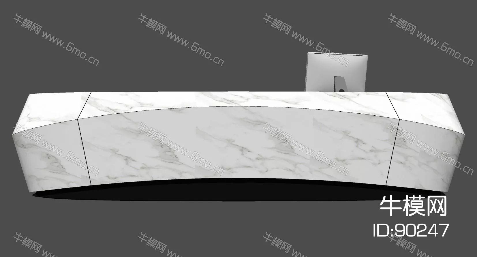 MODERN RECEPTION DESK - SKETCHUP 3D MODEL - ENSCAPE - 90247