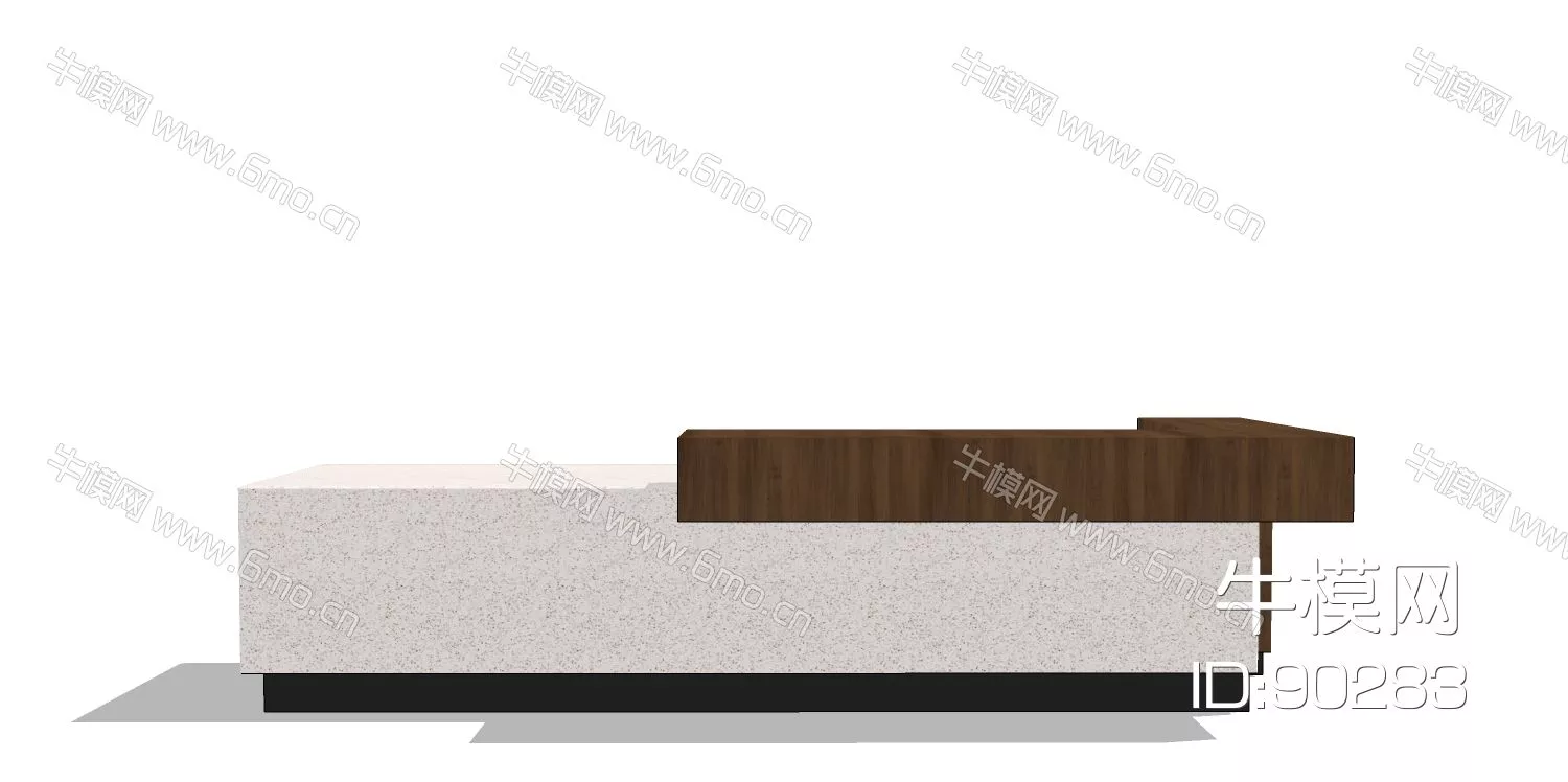 MODERN RECEPTION DESK - SKETCHUP 3D MODEL - ENSCAPE - 90283