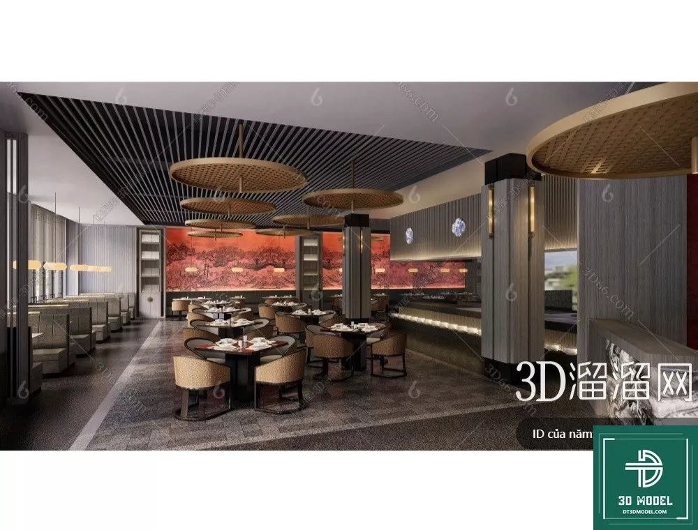 MODERN RESTAURANT - SKETCHUP 3D SCENE - VRAY OR ENSCAPE - ID12446