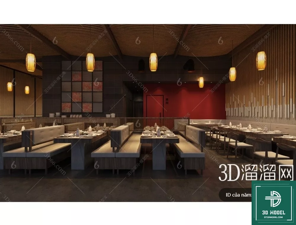 MODERN RESTAURANT - SKETCHUP 3D SCENE - VRAY OR ENSCAPE - ID12455