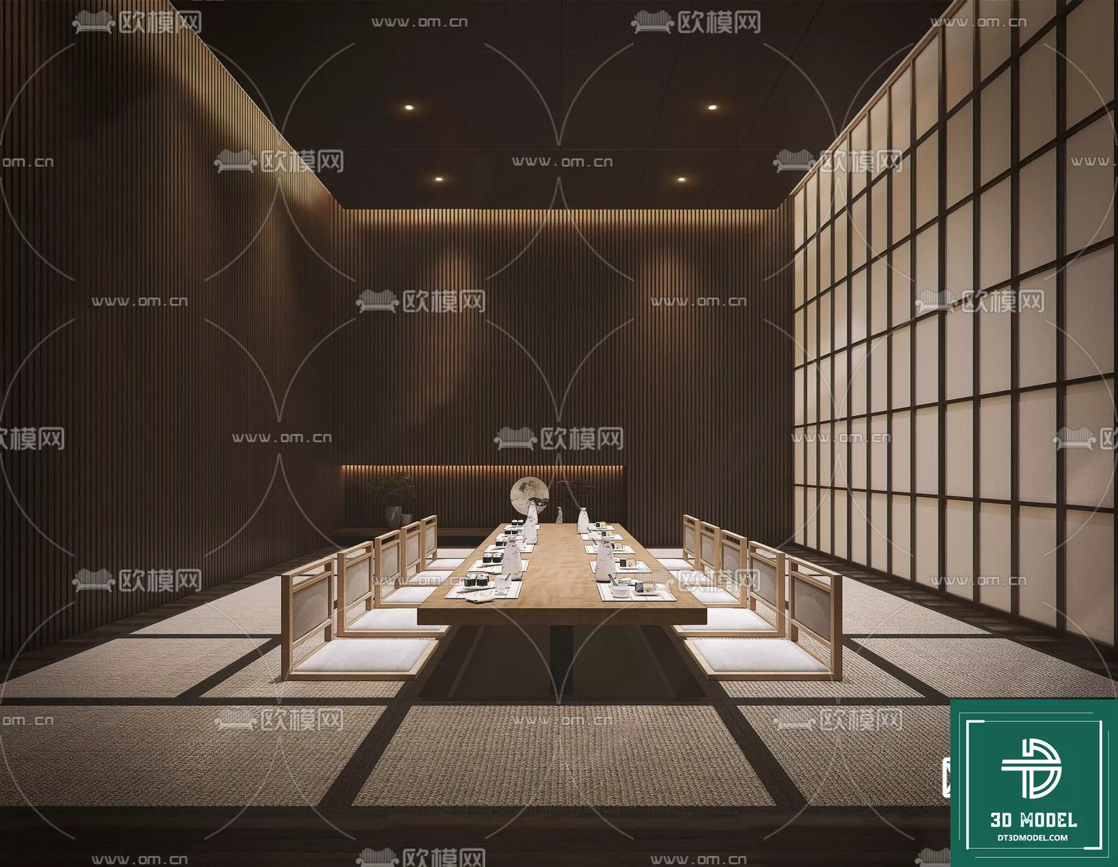 MODERN RESTAURANT - SKETCHUP 3D SCENE - VRAY OR ENSCAPE - ID12487