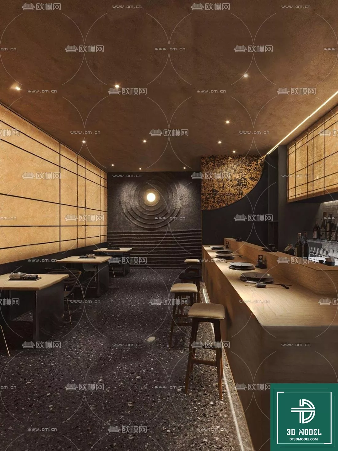 MODERN RESTAURANT - SKETCHUP 3D SCENE - VRAY OR ENSCAPE - ID12488