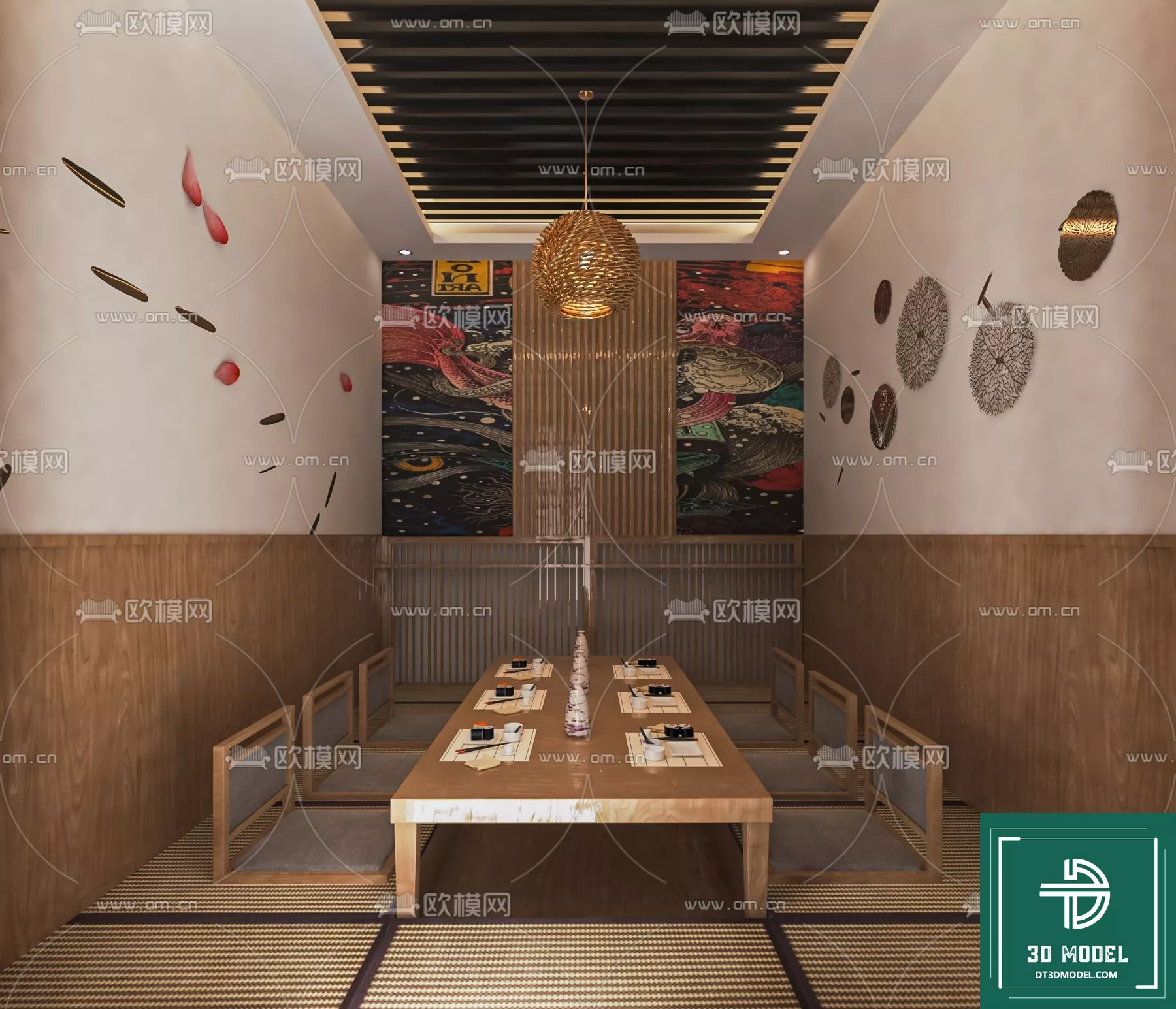 MODERN RESTAURANT - SKETCHUP 3D SCENE - VRAY OR ENSCAPE - ID12590