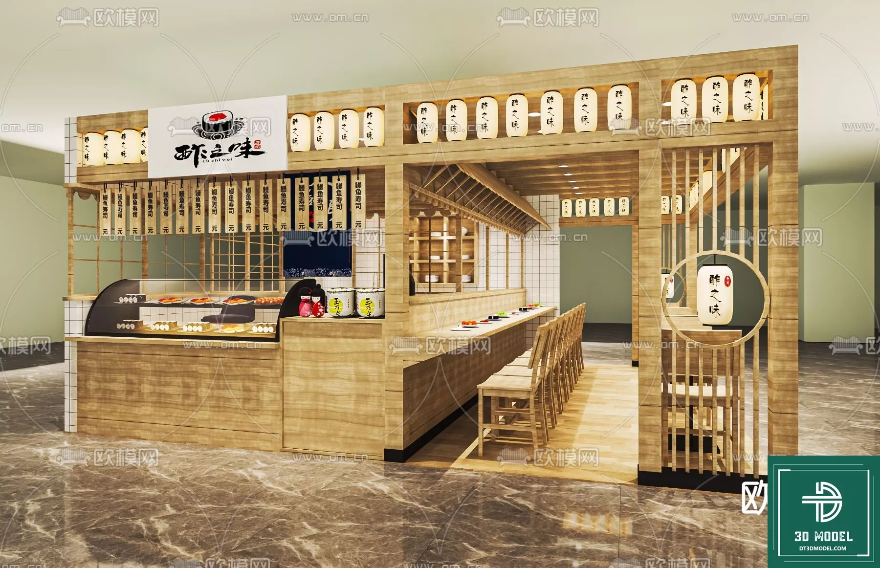 MODERN RESTAURANT - SKETCHUP 3D SCENE - VRAY OR ENSCAPE - ID12604