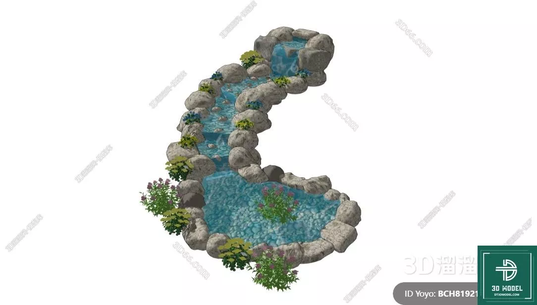 MODERN ROCKERIES - SKETCHUP 3D MODEL - VRAY OR ENSCAPE - ID12645
