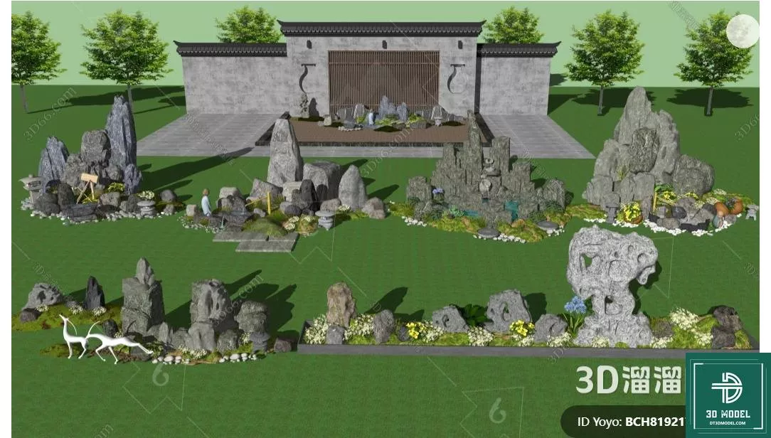 MODERN ROCKERIES - SKETCHUP 3D MODEL - VRAY OR ENSCAPE - ID12646