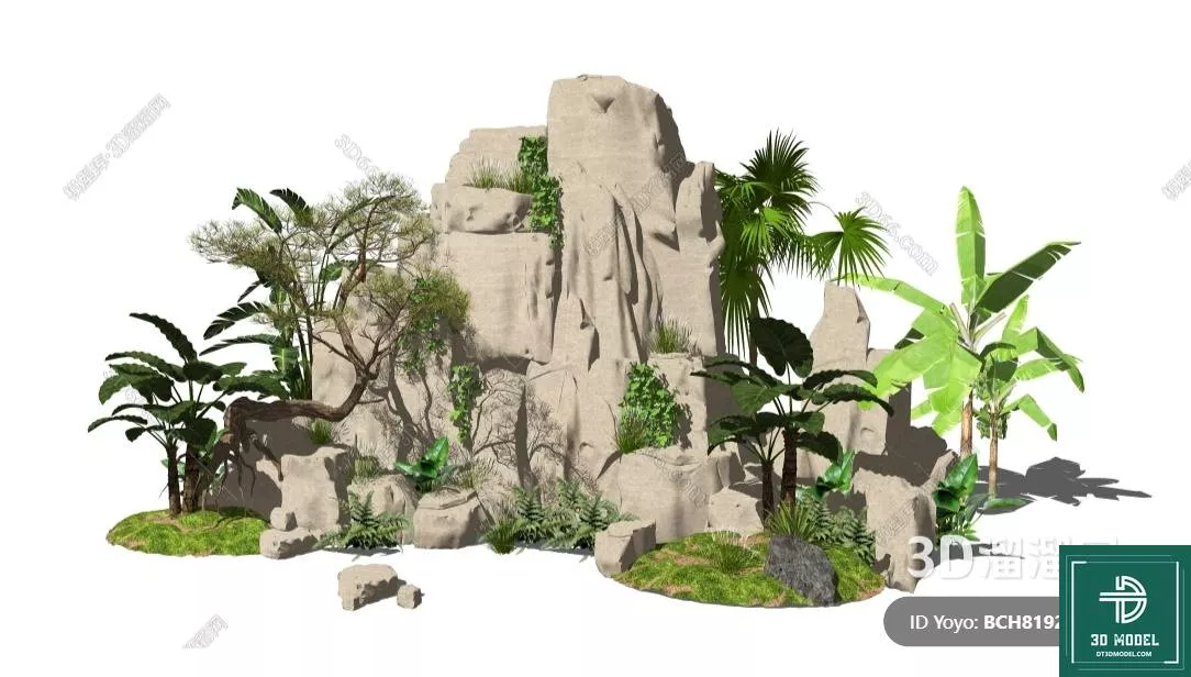MODERN ROCKERIES - SKETCHUP 3D MODEL - VRAY OR ENSCAPE - ID12648