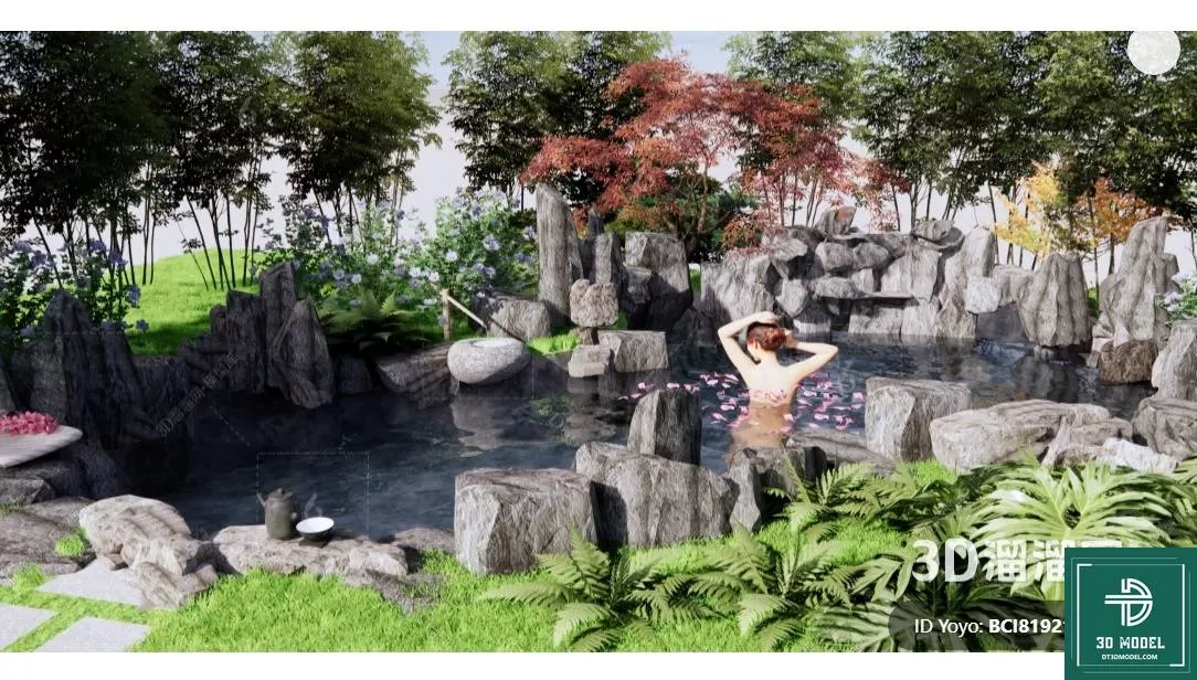 MODERN ROCKERIES - SKETCHUP 3D MODEL - VRAY OR ENSCAPE - ID12651