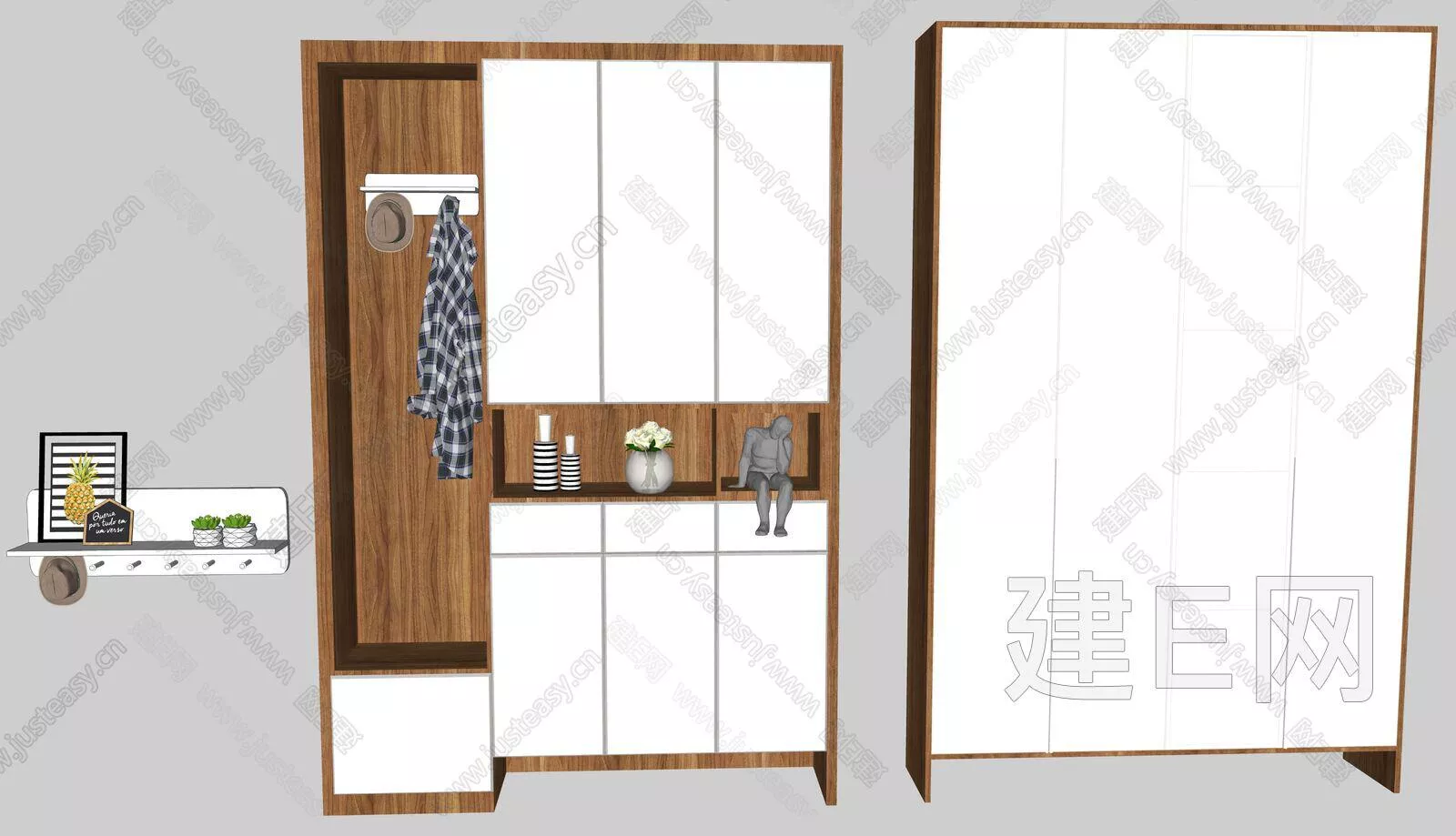 MODERN SHOE CABINET - SKETCHUP 3D MODEL - ENSCAPE - 111821116