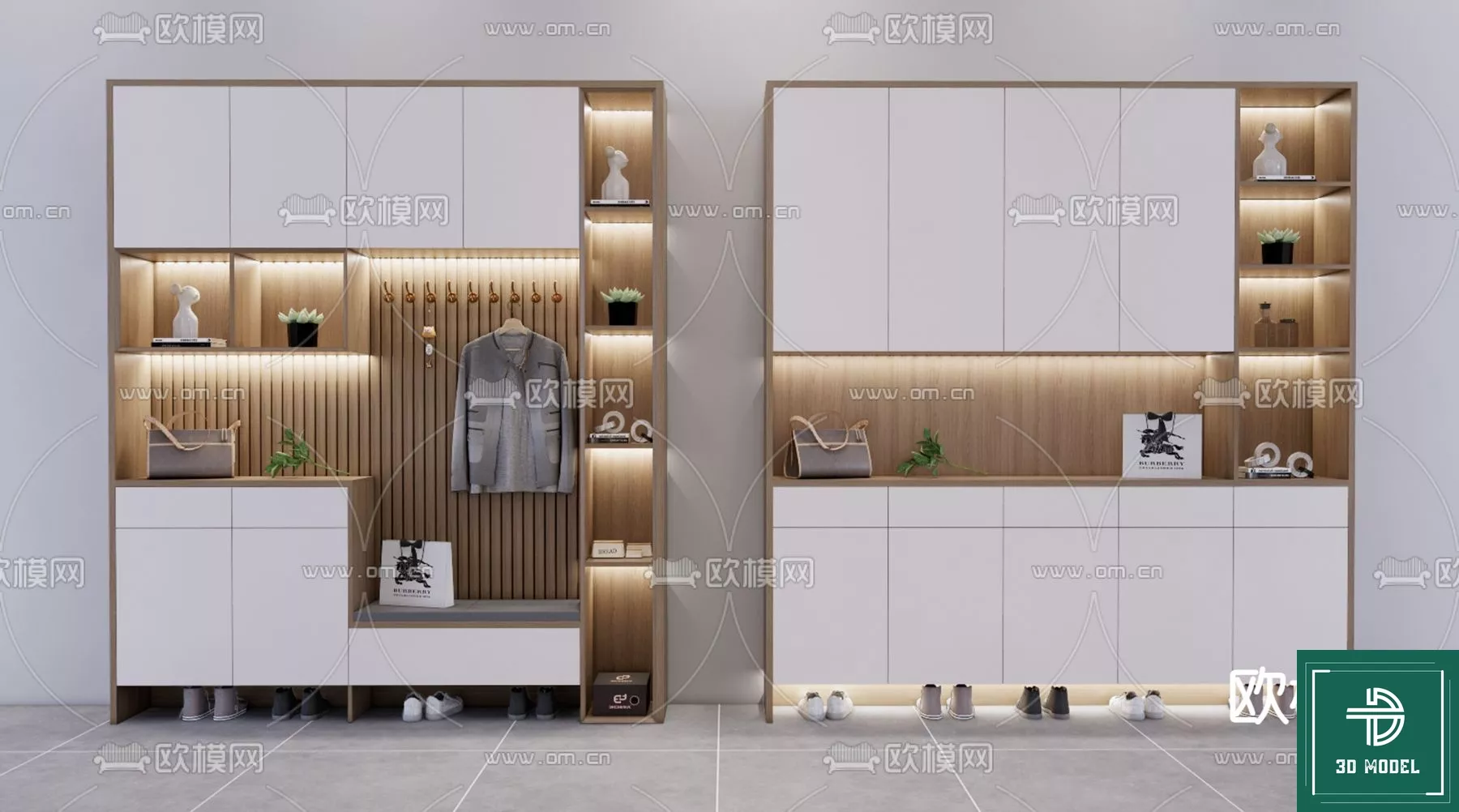 MODERN SHOES CABINET - SKETCHUP 3D MODEL - VRAY OR ENSCAPE - ID12802