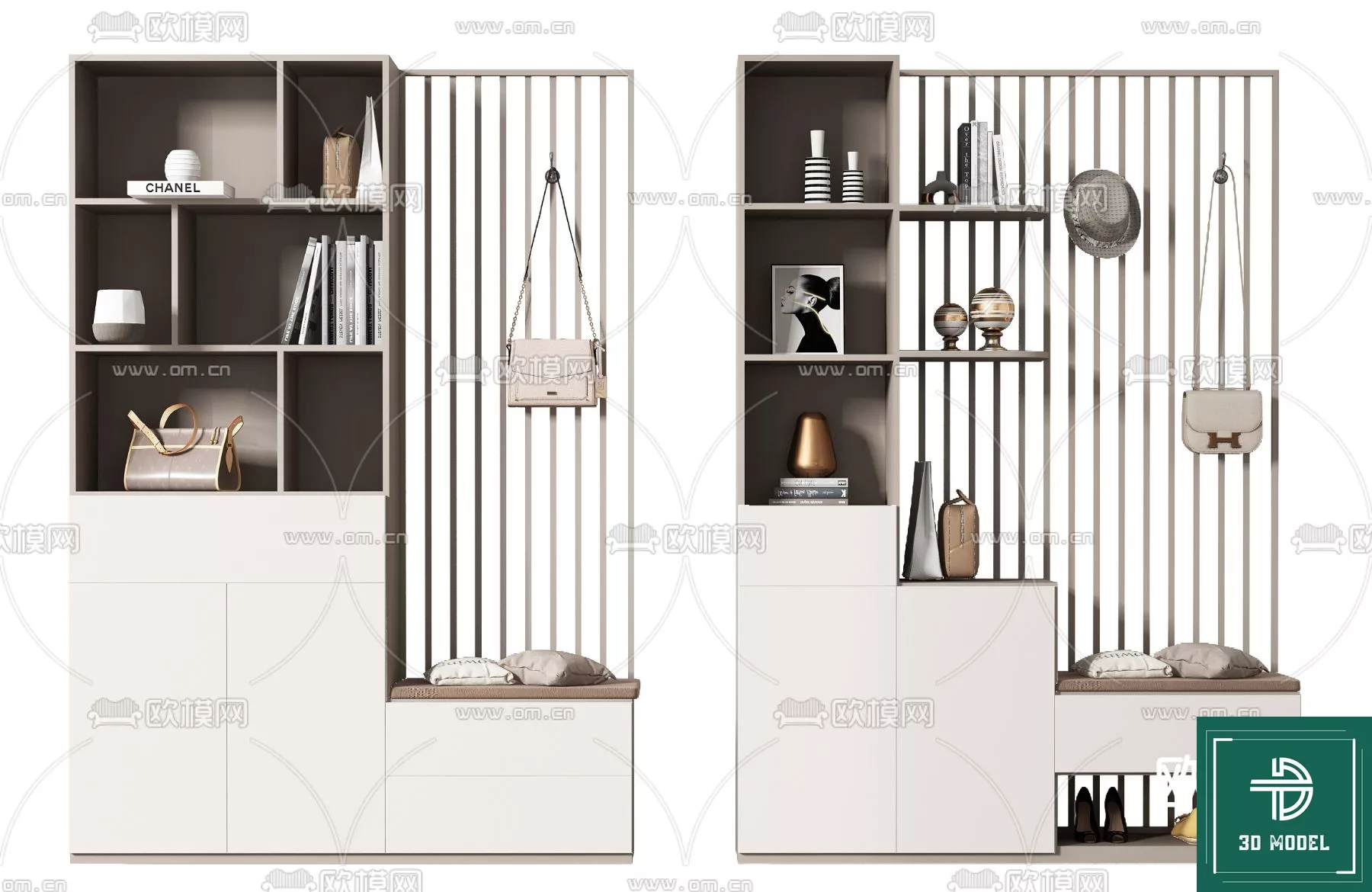 MODERN SHOES CABINET - SKETCHUP 3D MODEL - VRAY OR ENSCAPE - ID12822