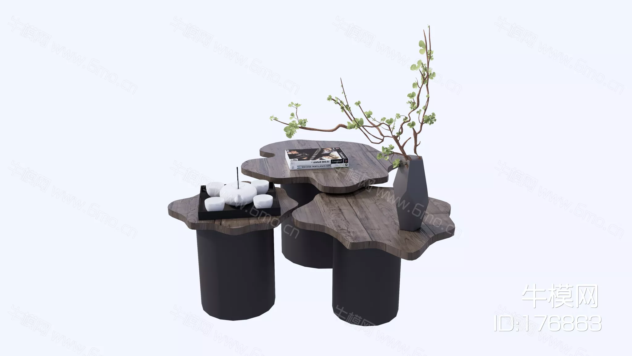 MODERN SIDE TABLE - SKETCHUP 3D MODEL - ENSCAPE - 176863