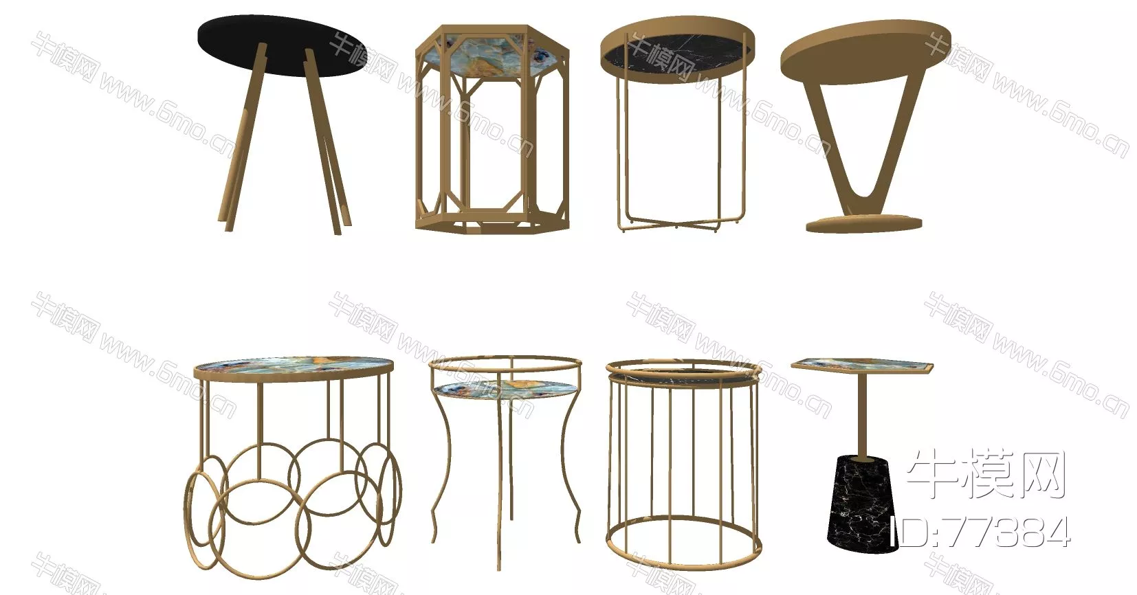 MODERN SIDE TABLE - SKETCHUP 3D MODEL - ENSCAPE - 77384