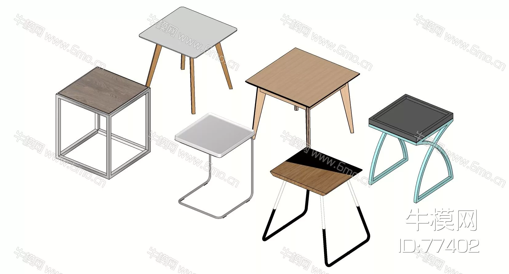 MODERN SIDE TABLE - SKETCHUP 3D MODEL - ENSCAPE - 77402