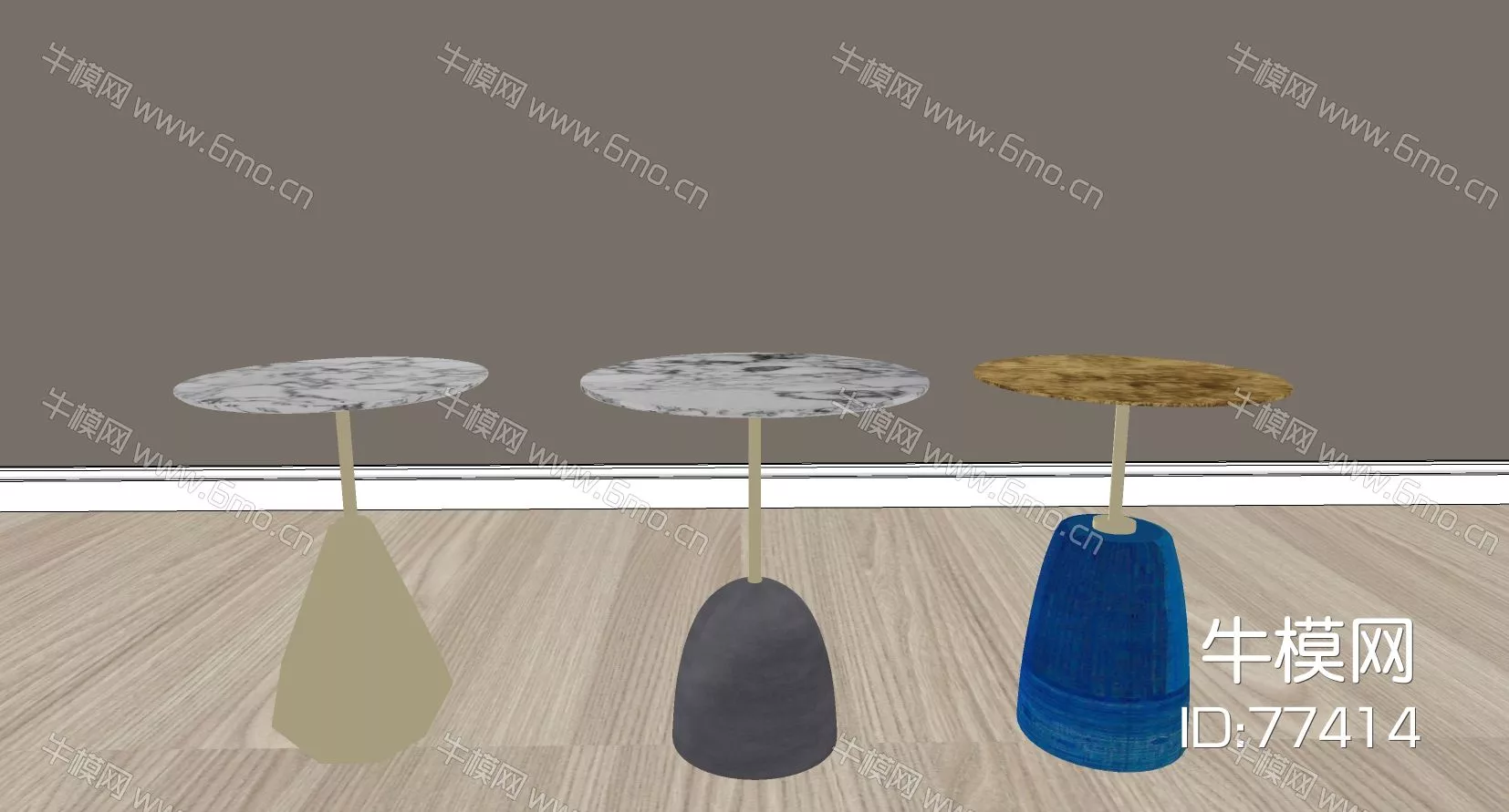 MODERN SIDE TABLE - SKETCHUP 3D MODEL - ENSCAPE - 77414