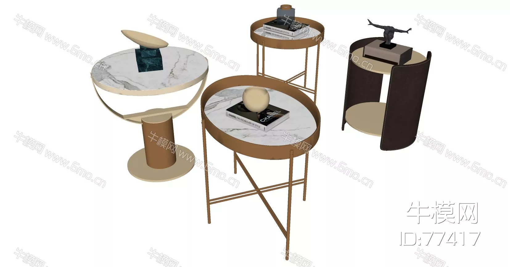 MODERN SIDE TABLE - SKETCHUP 3D MODEL - ENSCAPE - 77417