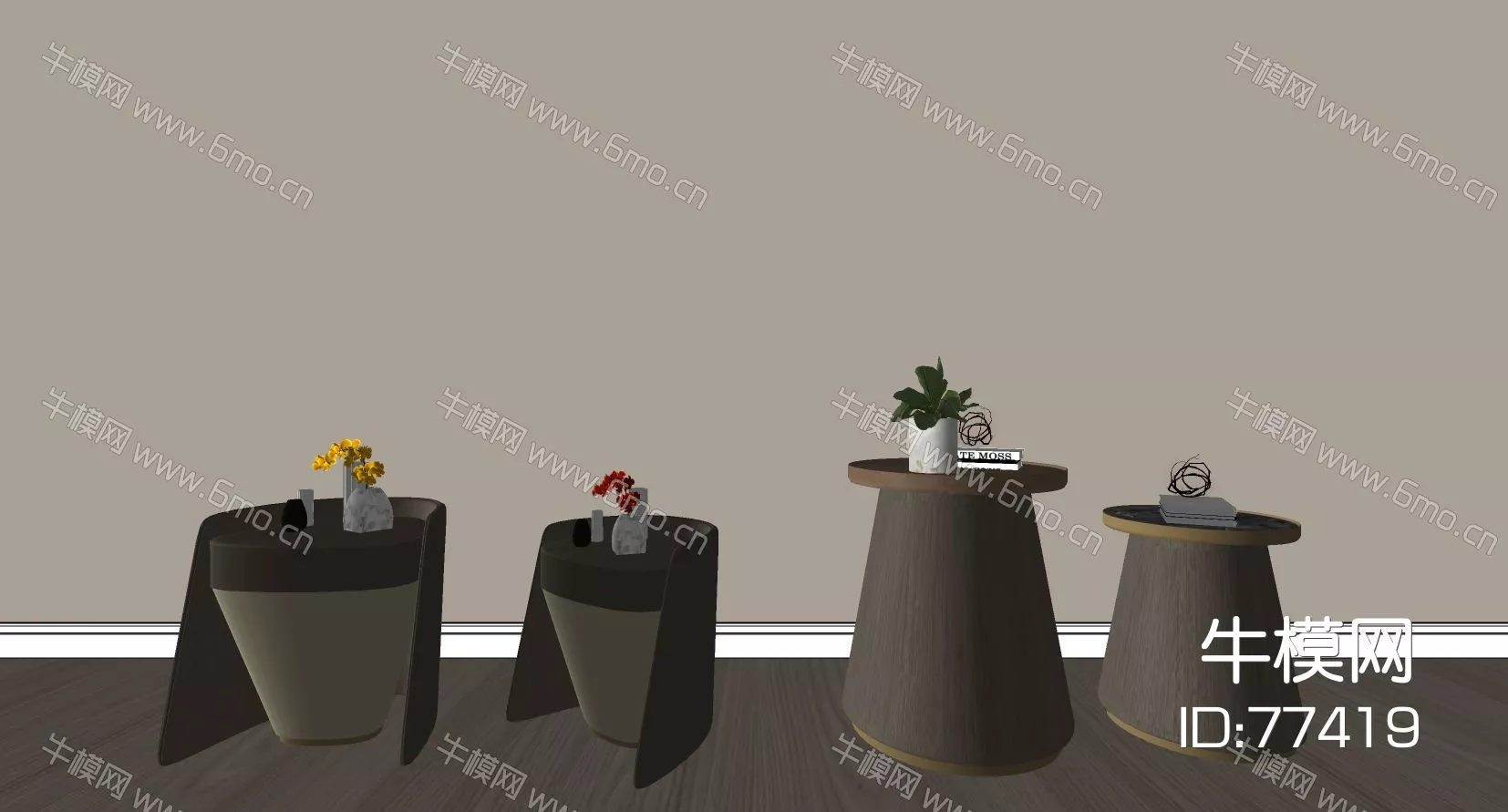 MODERN SIDE TABLE - SKETCHUP 3D MODEL - ENSCAPE - 77419