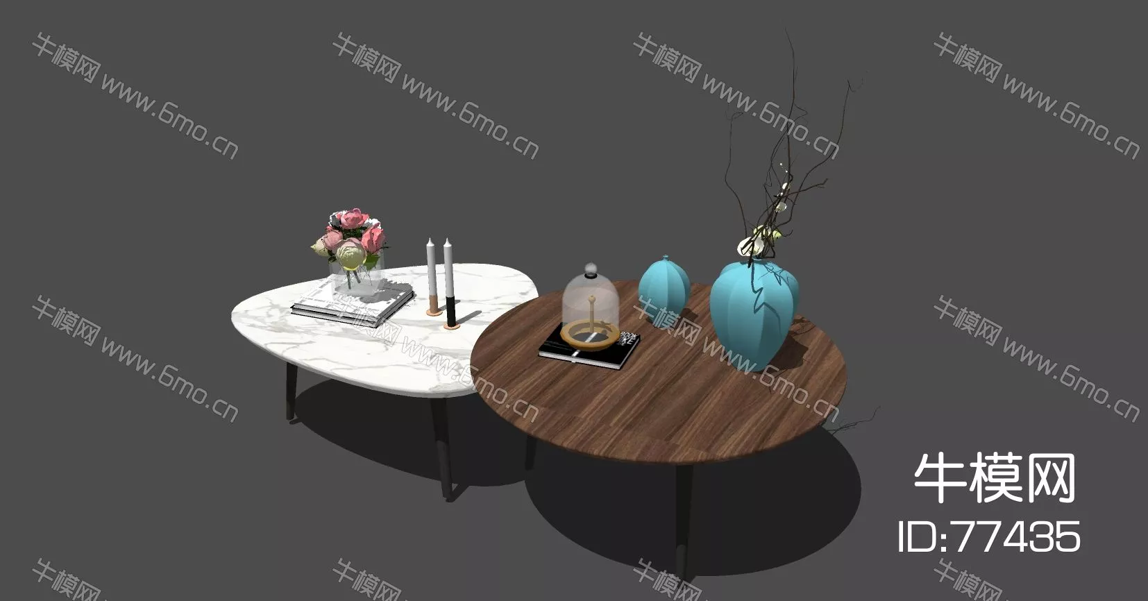 MODERN SIDE TABLE - SKETCHUP 3D MODEL - ENSCAPE - 77435