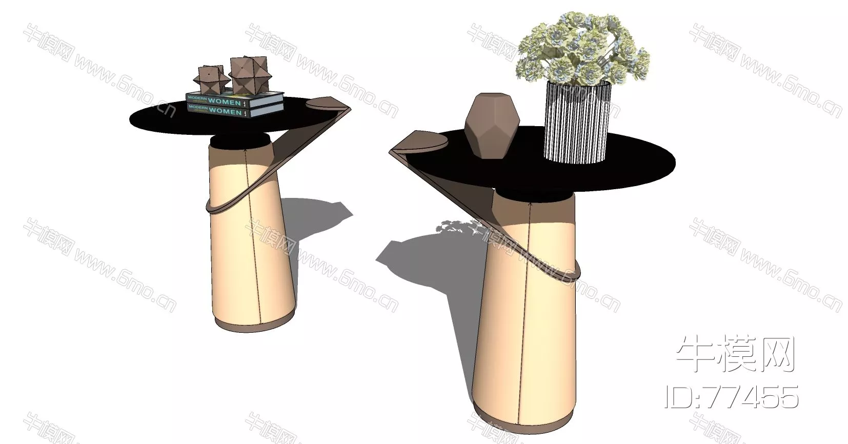 MODERN SIDE TABLE - SKETCHUP 3D MODEL - ENSCAPE - 77455