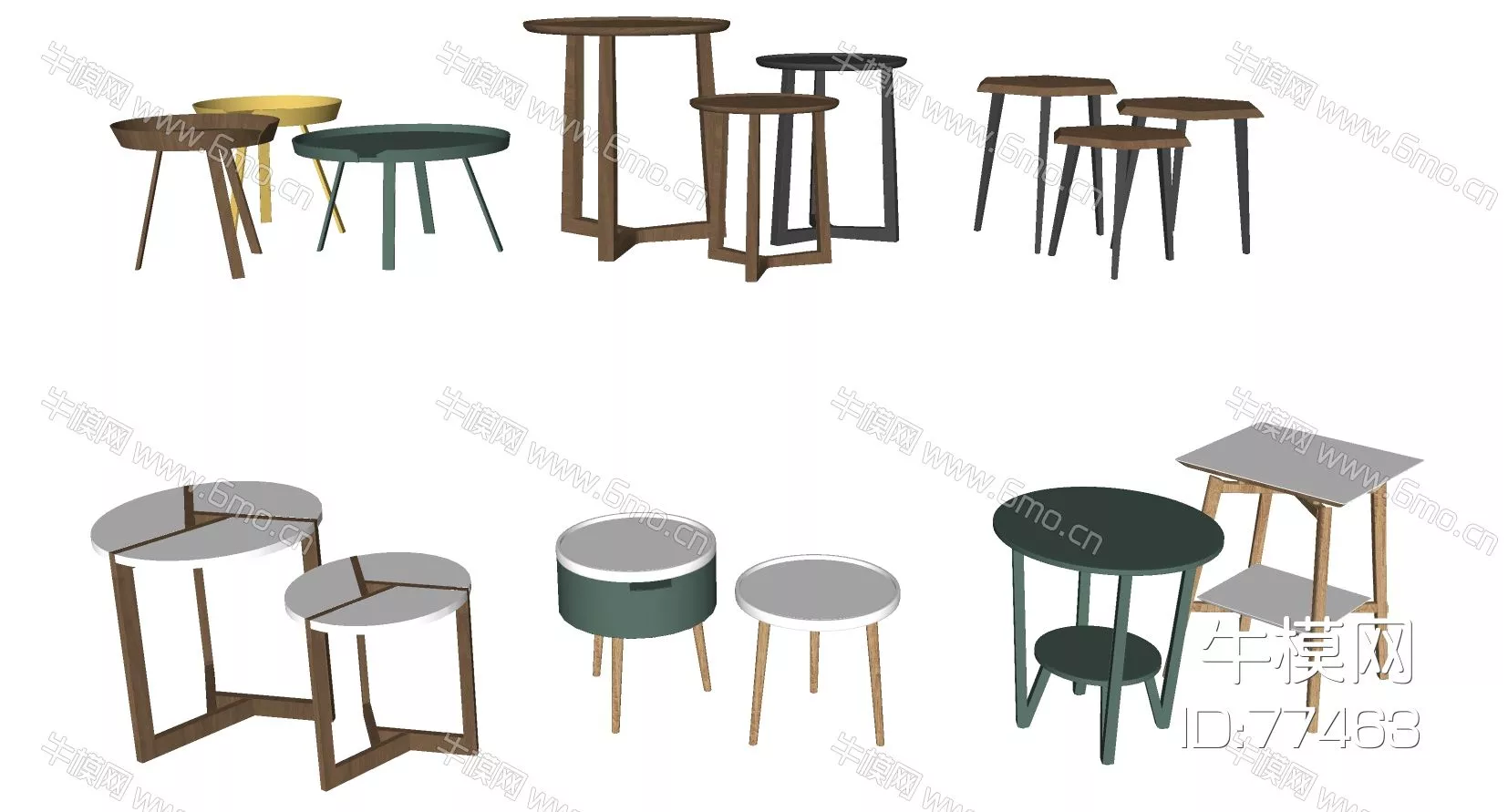 MODERN SIDE TABLE - SKETCHUP 3D MODEL - ENSCAPE - 77463