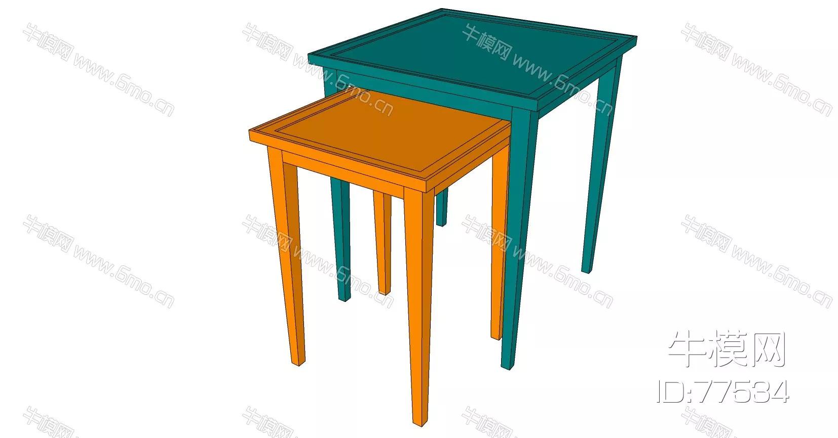 MODERN SIDE TABLE - SKETCHUP 3D MODEL - ENSCAPE - 77534