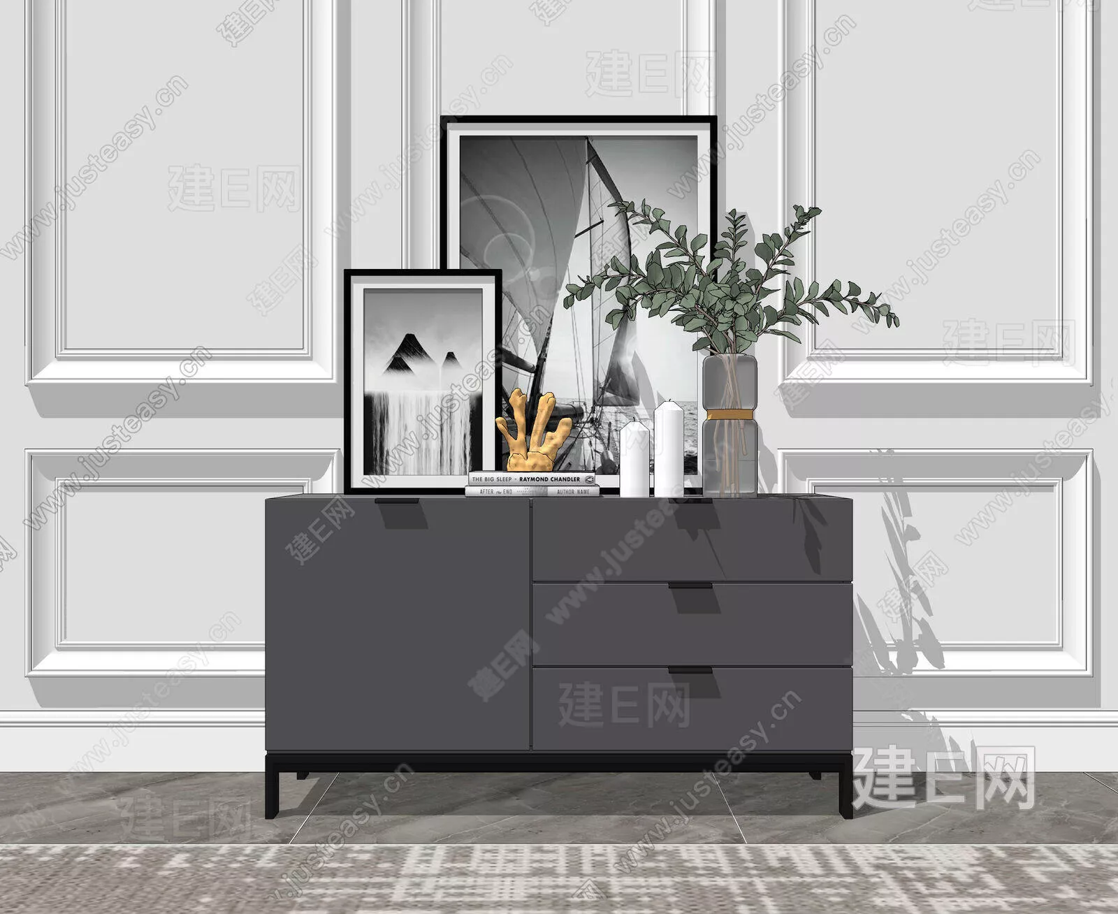 MODERN SIDEBOARD - SKETCHUP 3D MODEL - ENSCAPE - 111428016