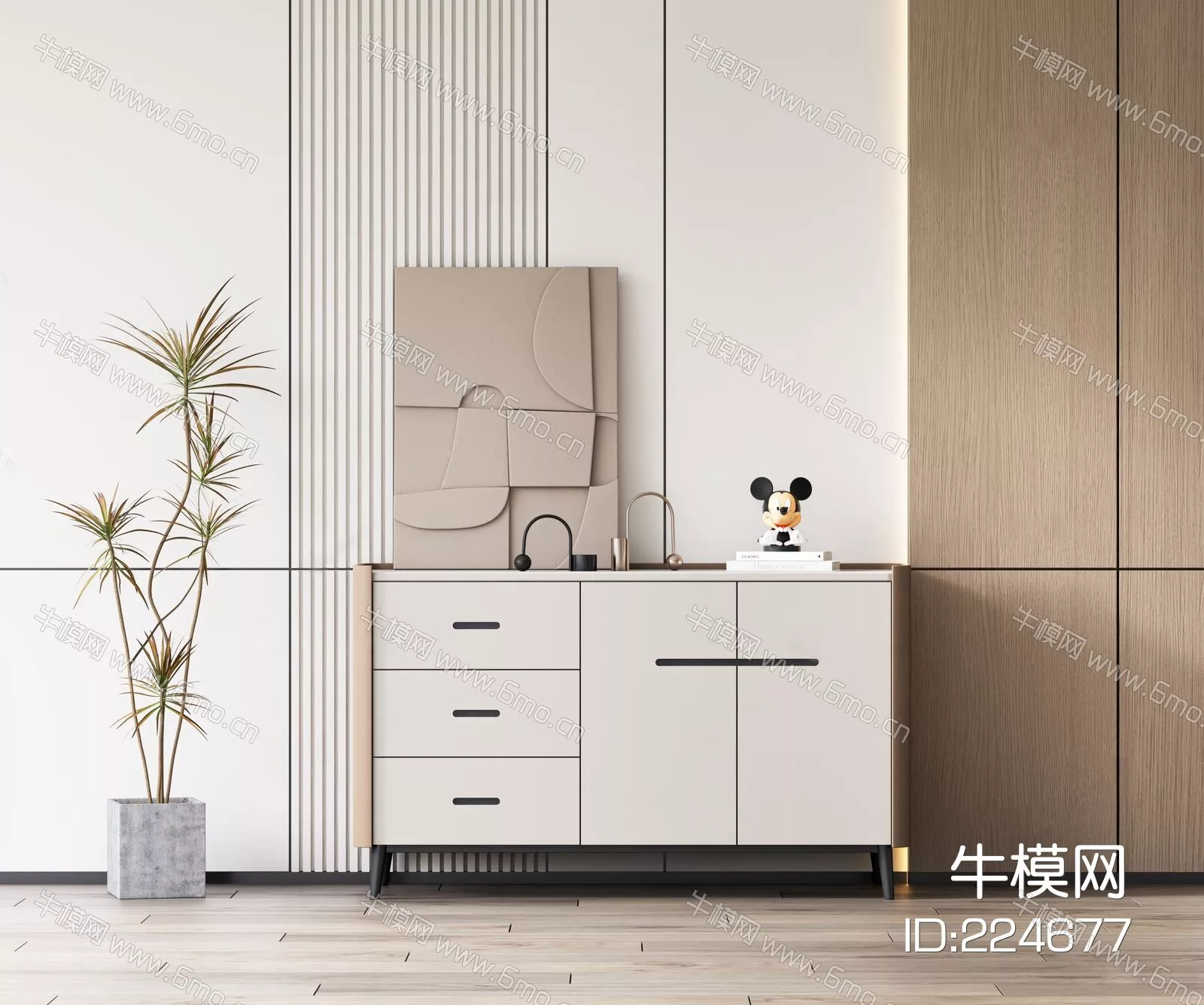 MODERN SIDEBOARD - SKETCHUP 3D MODEL - ENSCAPE - 224677