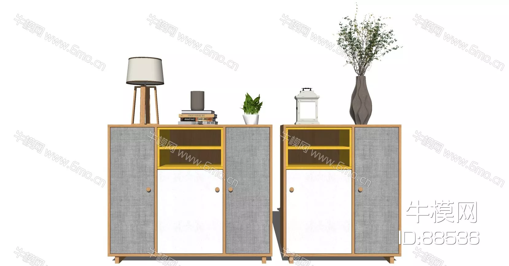 MODERN SIDEBOARD - SKETCHUP 3D MODEL - ENSCAPE - 88536