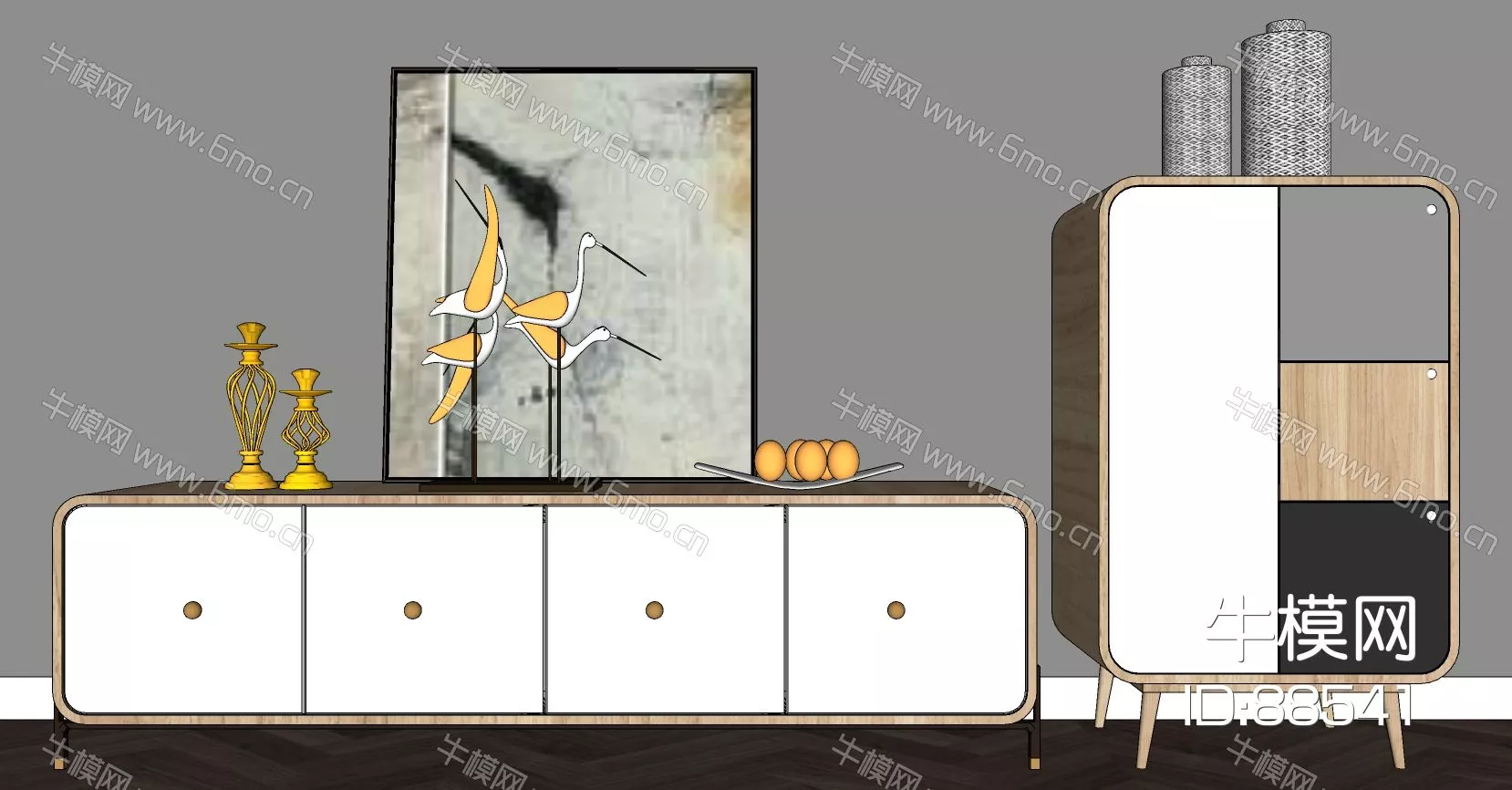 MODERN SIDEBOARD - SKETCHUP 3D MODEL - ENSCAPE - 88541